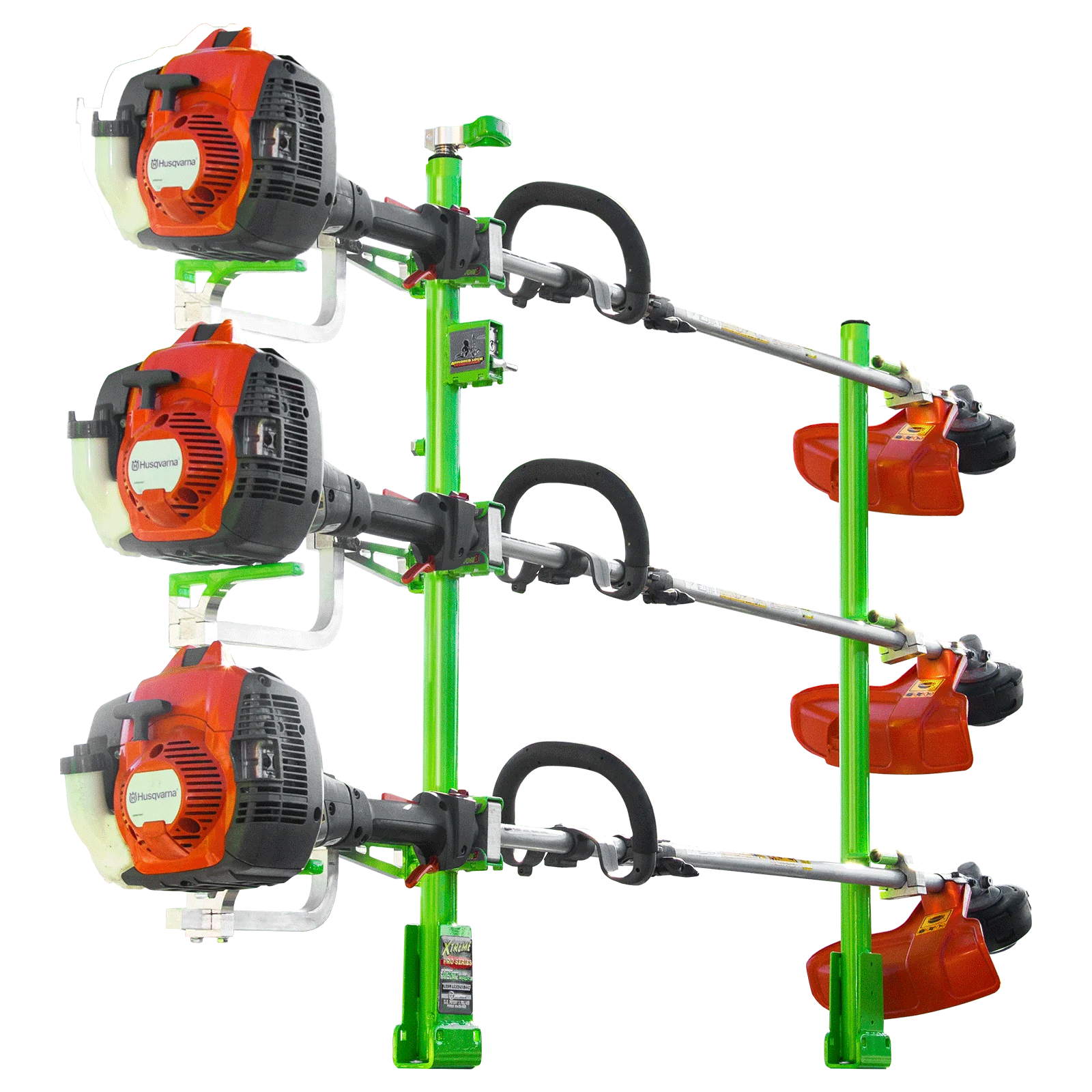 Soporte para desbrozadora de la serie Xtreme Pro de 3 posiciones para remolques abiertos y cerrados - Construcción resistente de acero XB103 de GREEN TOUCH INDUSTRIES