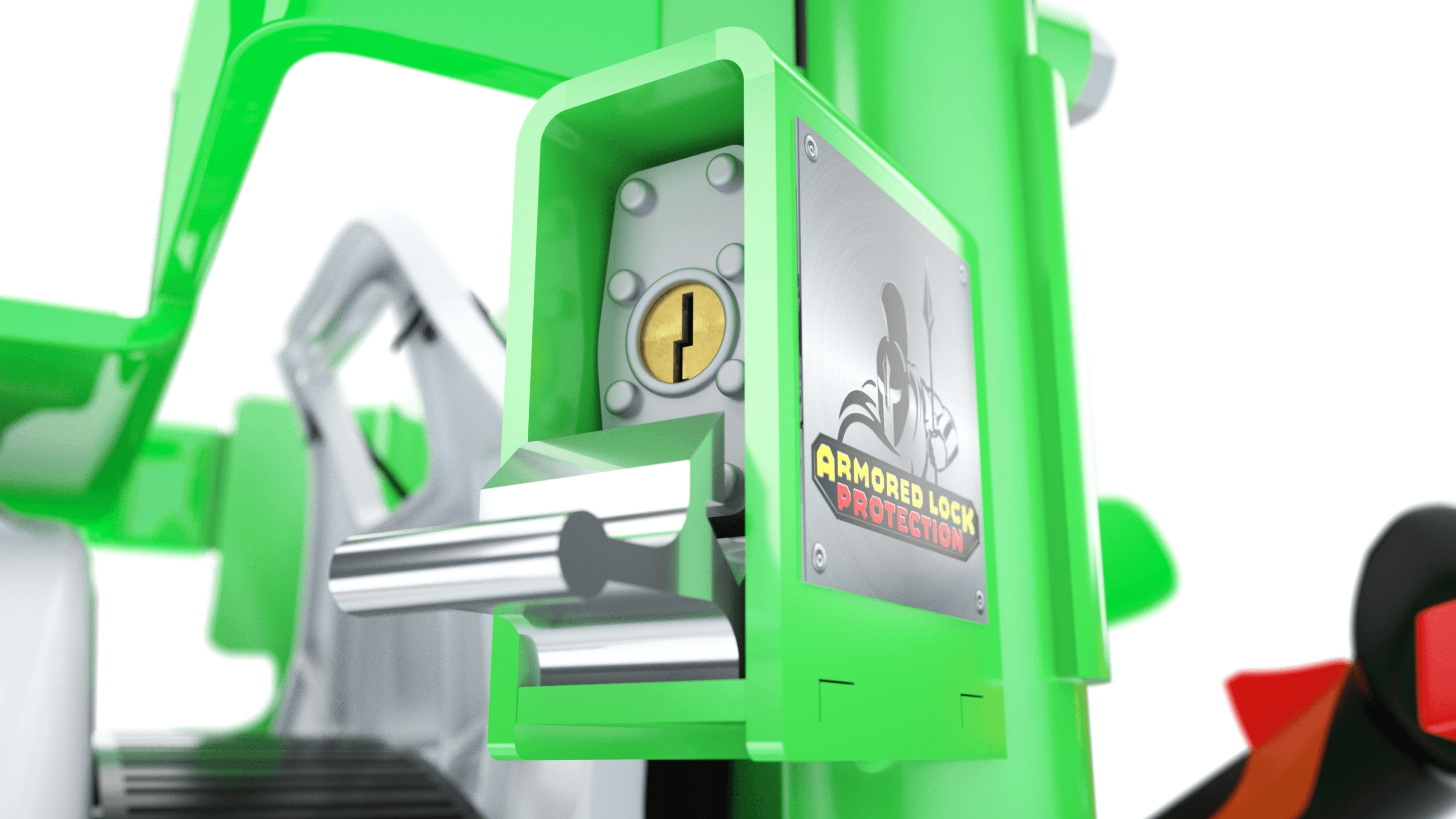 Rack para Recortadora de la Serie Xtreme Pro de 2 posiciones de GREEN TOUCH INDUSTRIES para Remolques Abiertos y Cerrados - Construcción de Acero Resistente XA102