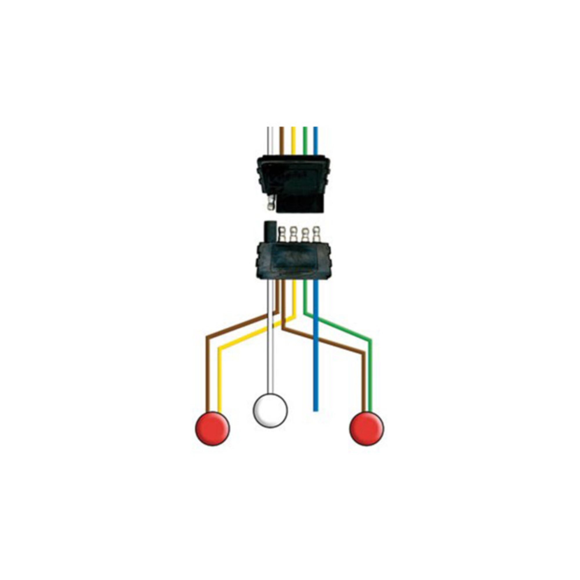 Arnes de cableado de estilo en forma de hueso de deseo de 25 pies de 5 vías para remolque de mano CO-A255WBU