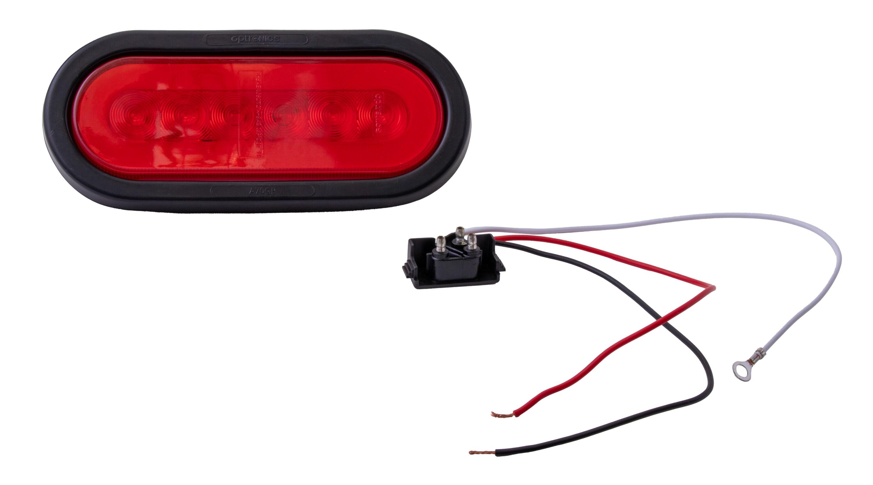 Set de luces traseras combinadas selladas en forma ovalada LED de 6 pulgadas para remolque de mano.