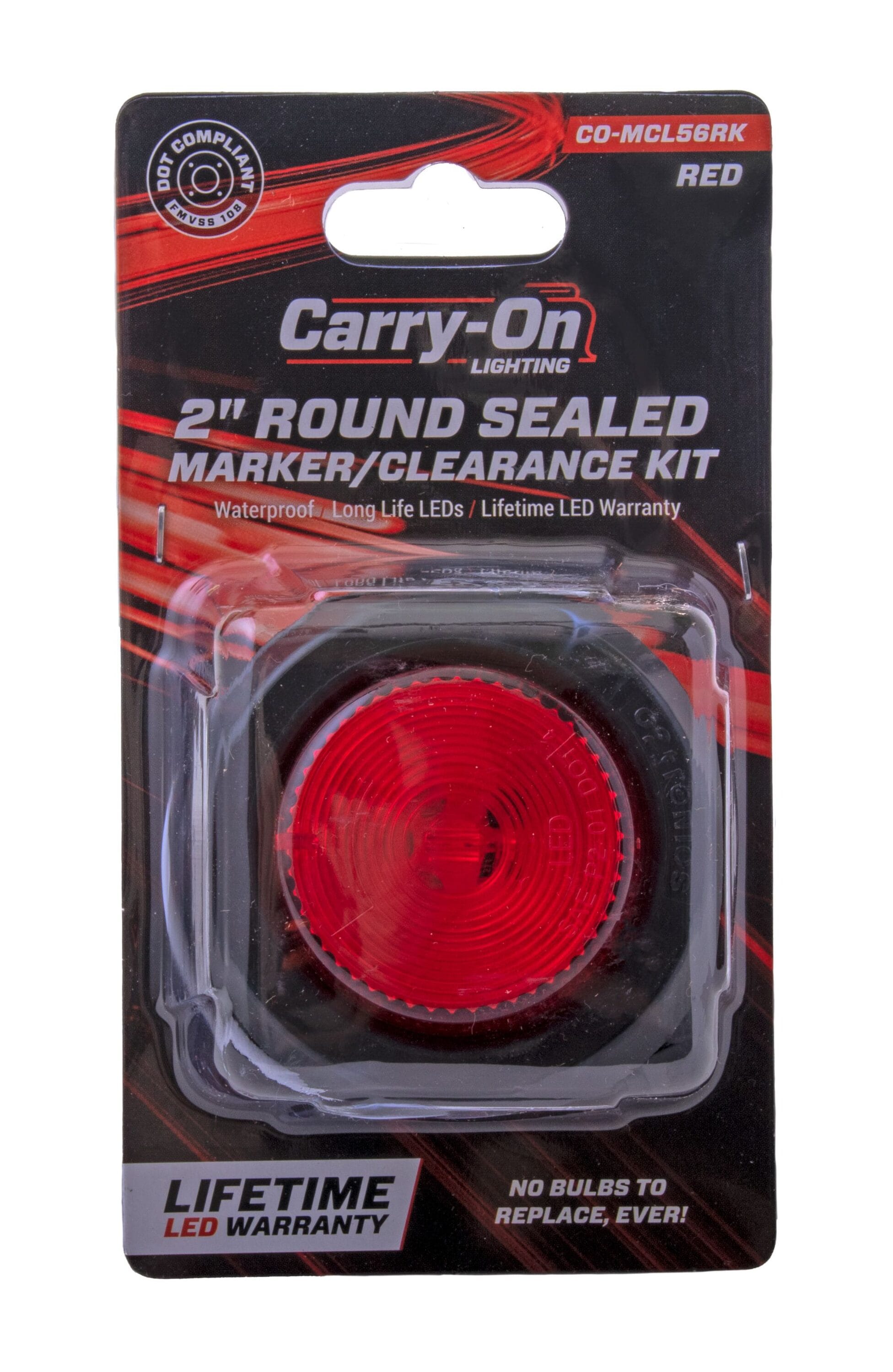 Luz sellada de marcador/claro LED roja redonda de 2 pulgadas para remolque de mano CO-MCL56RK