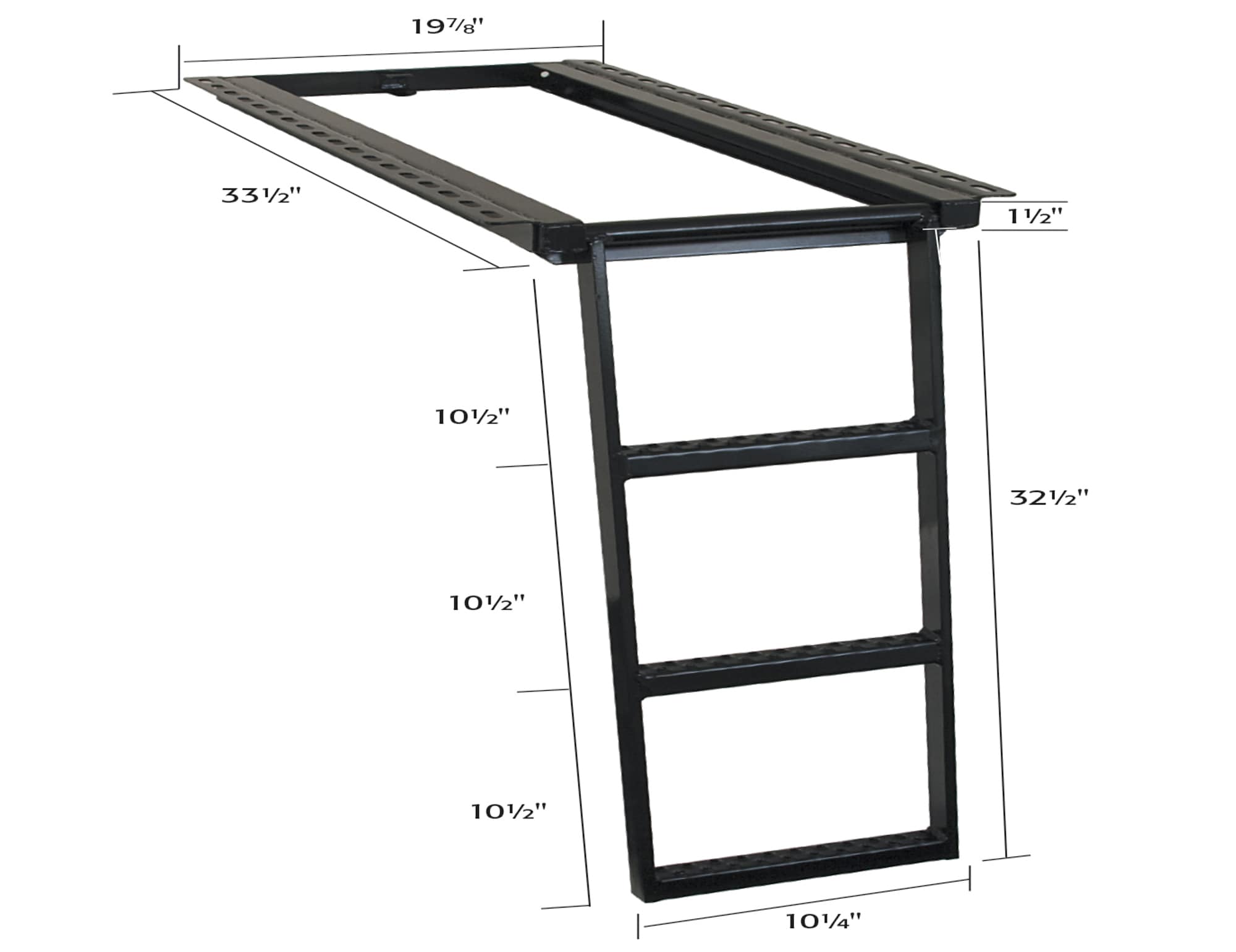 Peldaño Retráctil de Camioneta de 3 Escalones en Color Negro de Buyers Products
