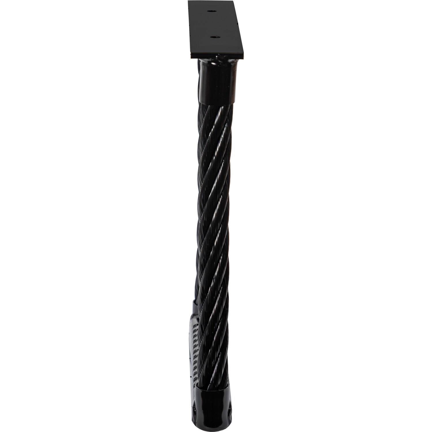 Paso para camión tipo cable, negro recubierto en polvo - 15 X 12 X 1.38 pulgadas de profundidad