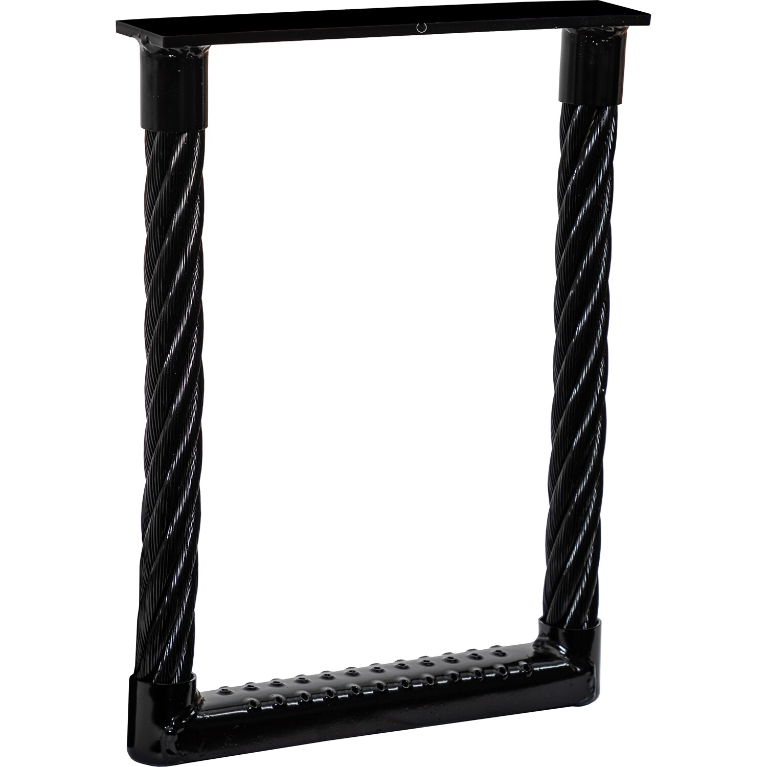 Paso para camión tipo cable, negro recubierto en polvo - 15 X 12 X 1.38 pulgadas de profundidad