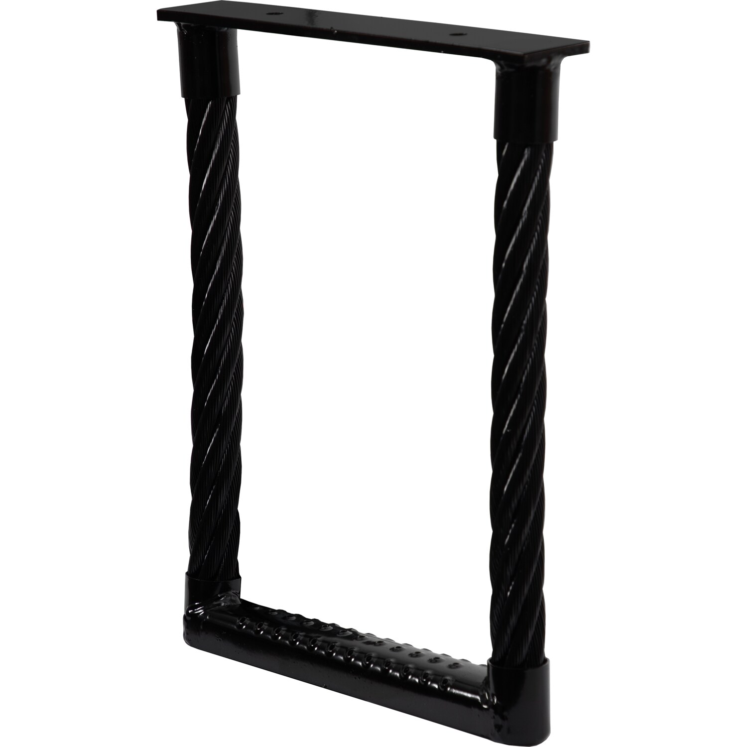 Paso para camión tipo cable, negro recubierto en polvo - 15 X 12 X 1.38 pulgadas de profundidad