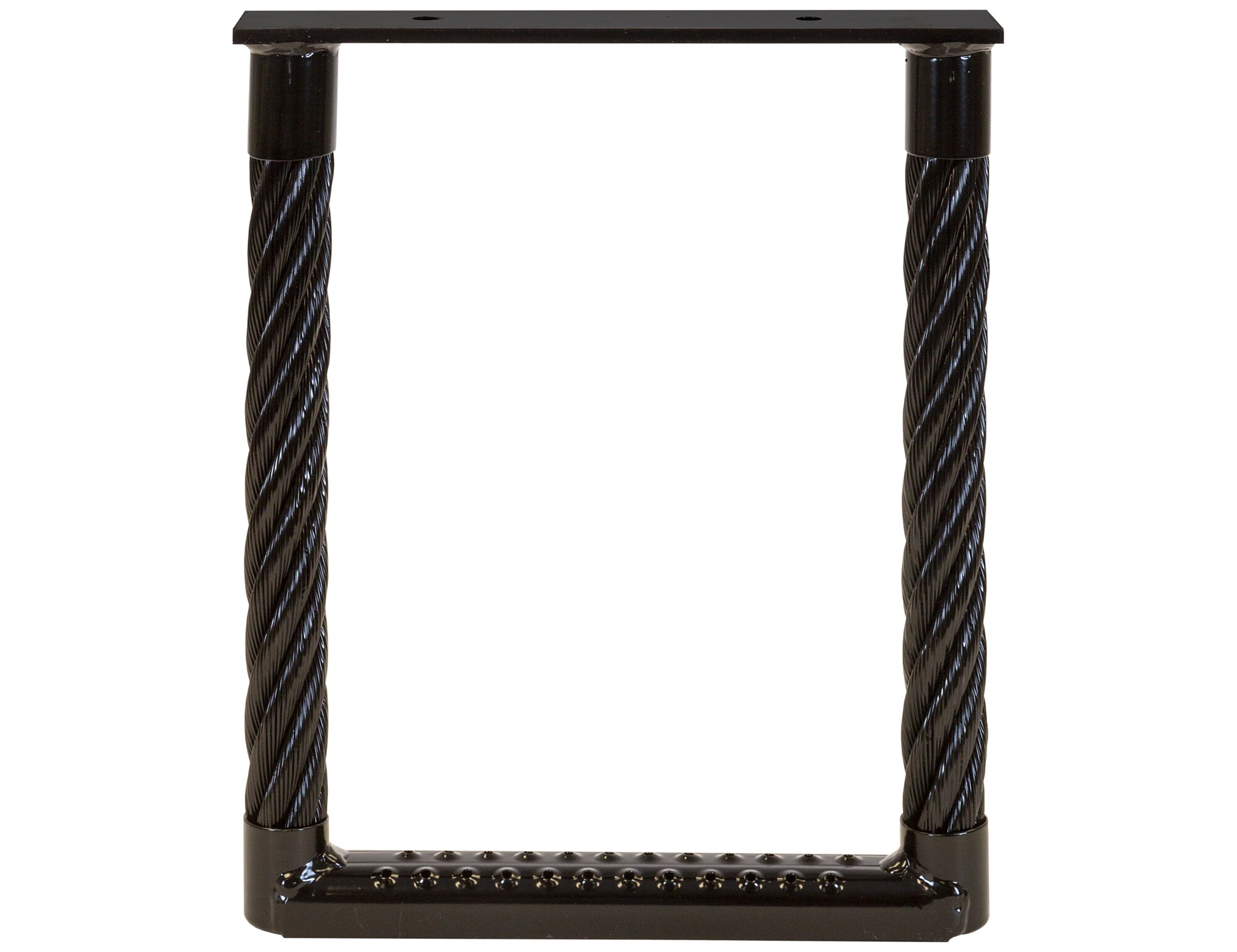 Paso para camión tipo cable, negro recubierto en polvo - 15 X 12 X 1.38 pulgadas de profundidad