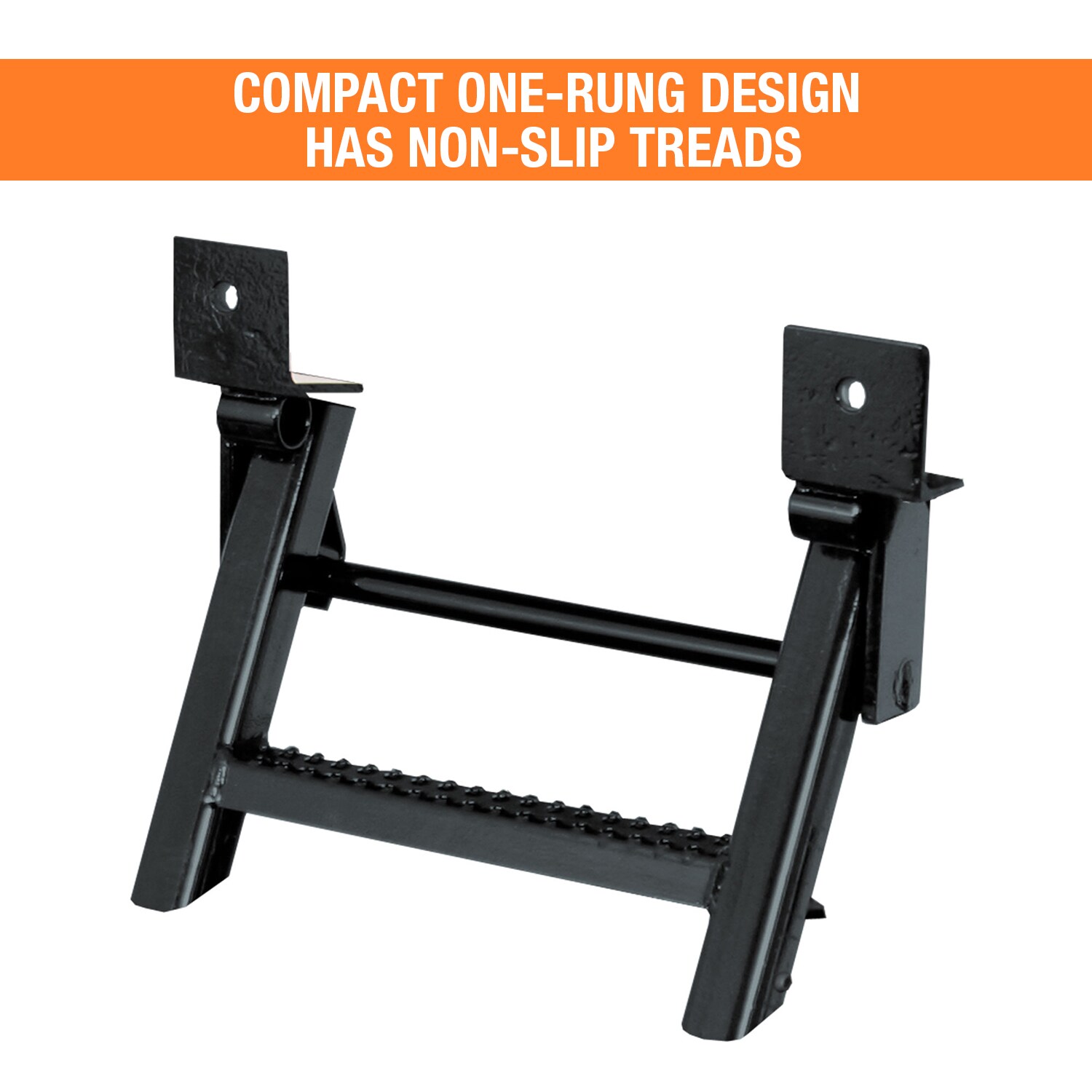 Peldaño retráctil para camioneta de un escalón en negro con superficie antideslizante - 17.38 X 15 pulgadas RS1