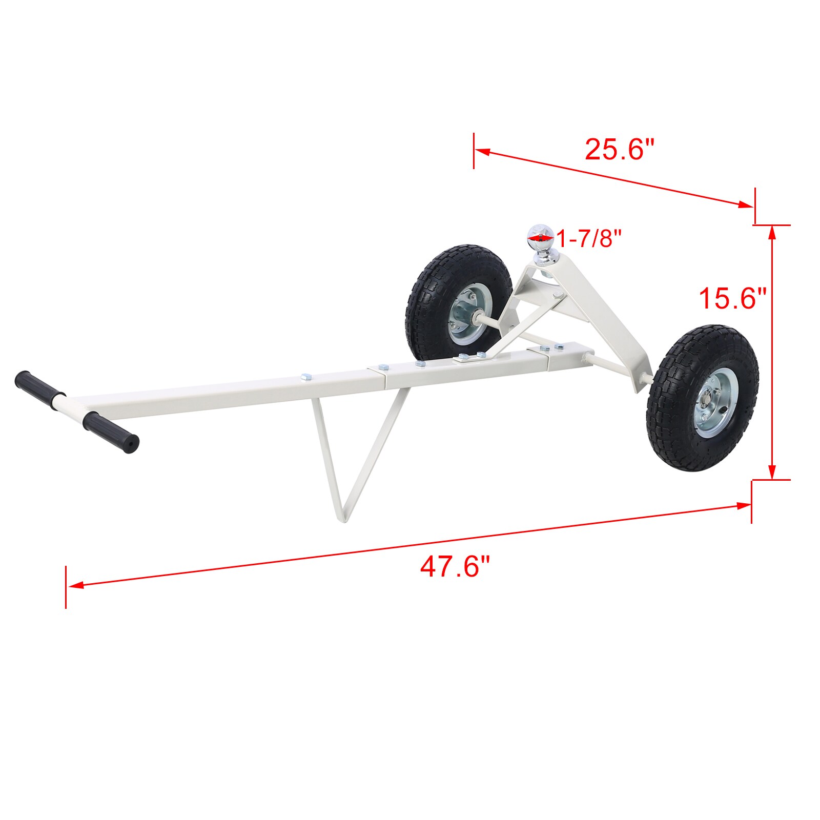 Carrito Remolcador Kahomvis con Llantas Neumáticas - Capacidad Máxima de 600 Lb