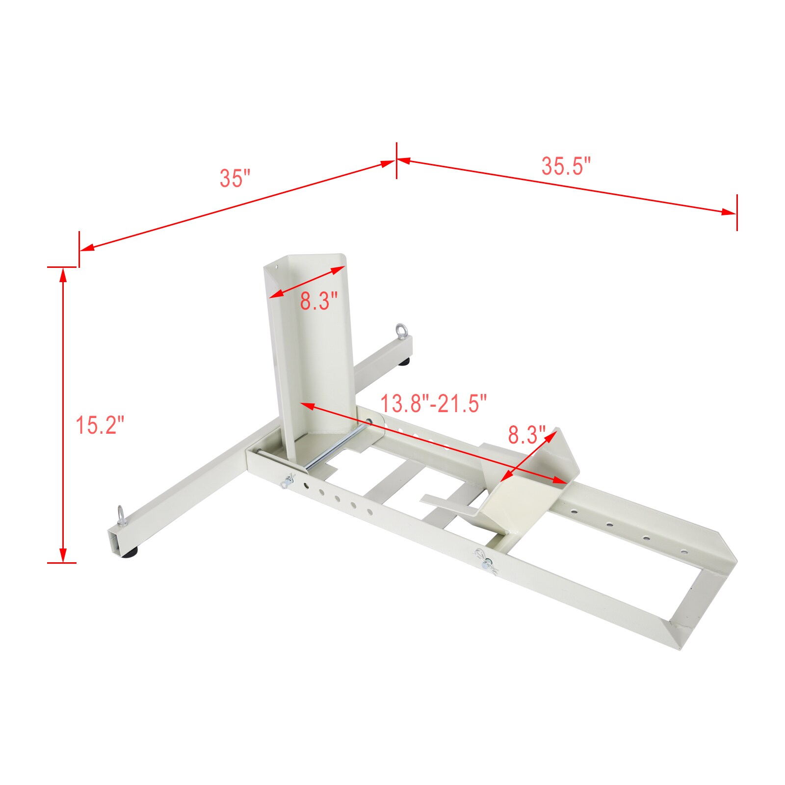 Moto Soporte Ajustable de Alta Resistencia con Choco de Rueda para Motocicletas Maocao Hoom de 1800 lb. de Capacidad con 4 Amarras - FZ42402