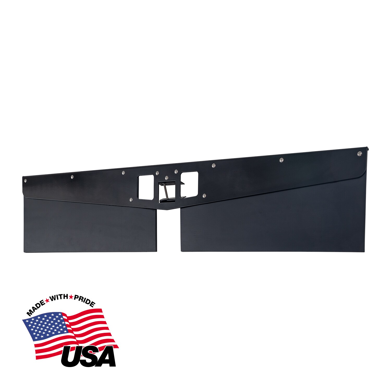 Protectores de piedra montados en el enganche de Buyers Products con faldones de goma de 15 pulgadas 8597215