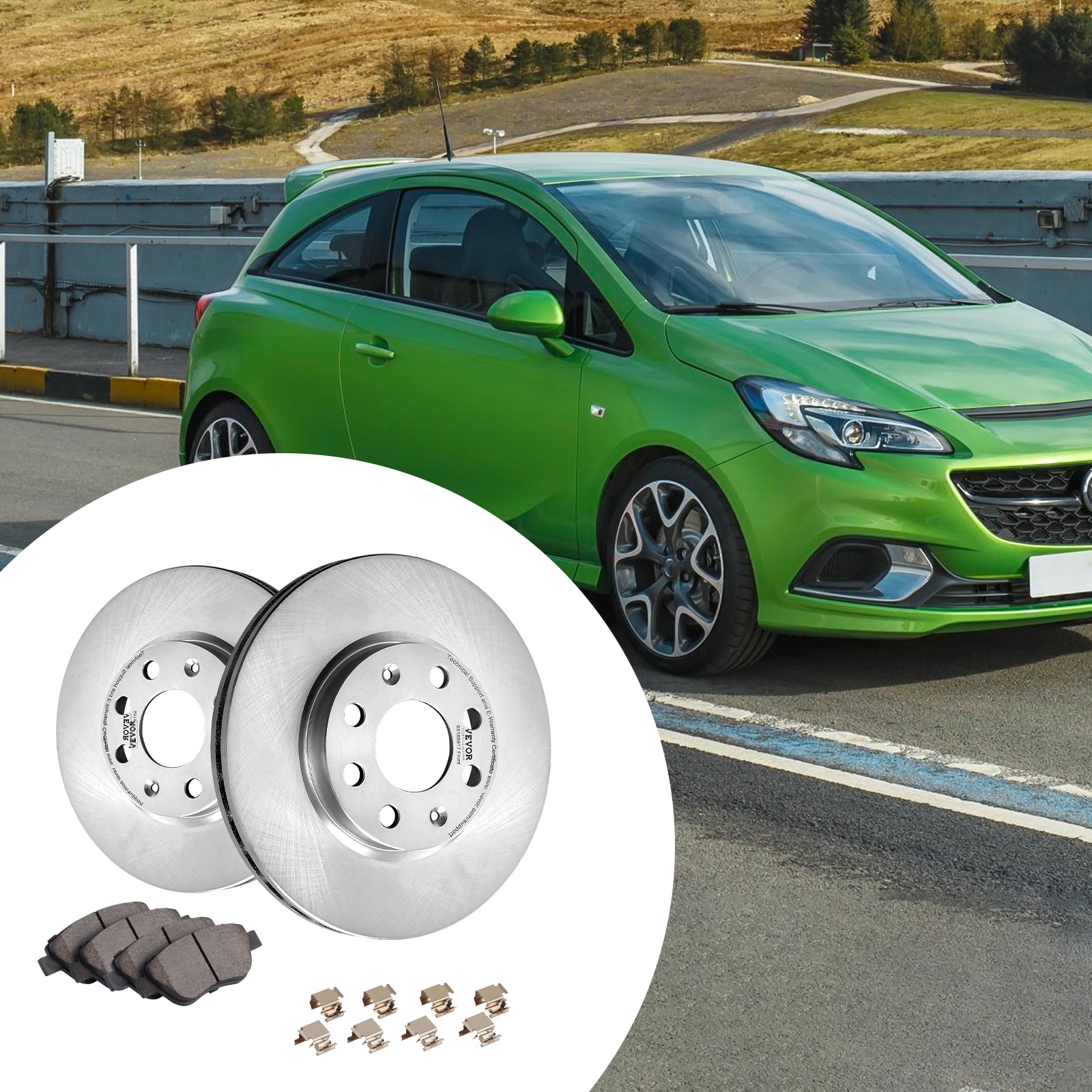 Kit de Frenos Delanteros VEVOR para Vauxhall Adam(M13), Corsa D (S07), Corsa D Caja/Hatchback (S07), Juego de Reemplazo de Rotores de Freno y Pastillas de Cerámica, Rotores Delanteros de 257mm QCCCPTZTYVAU7K80QV0.
