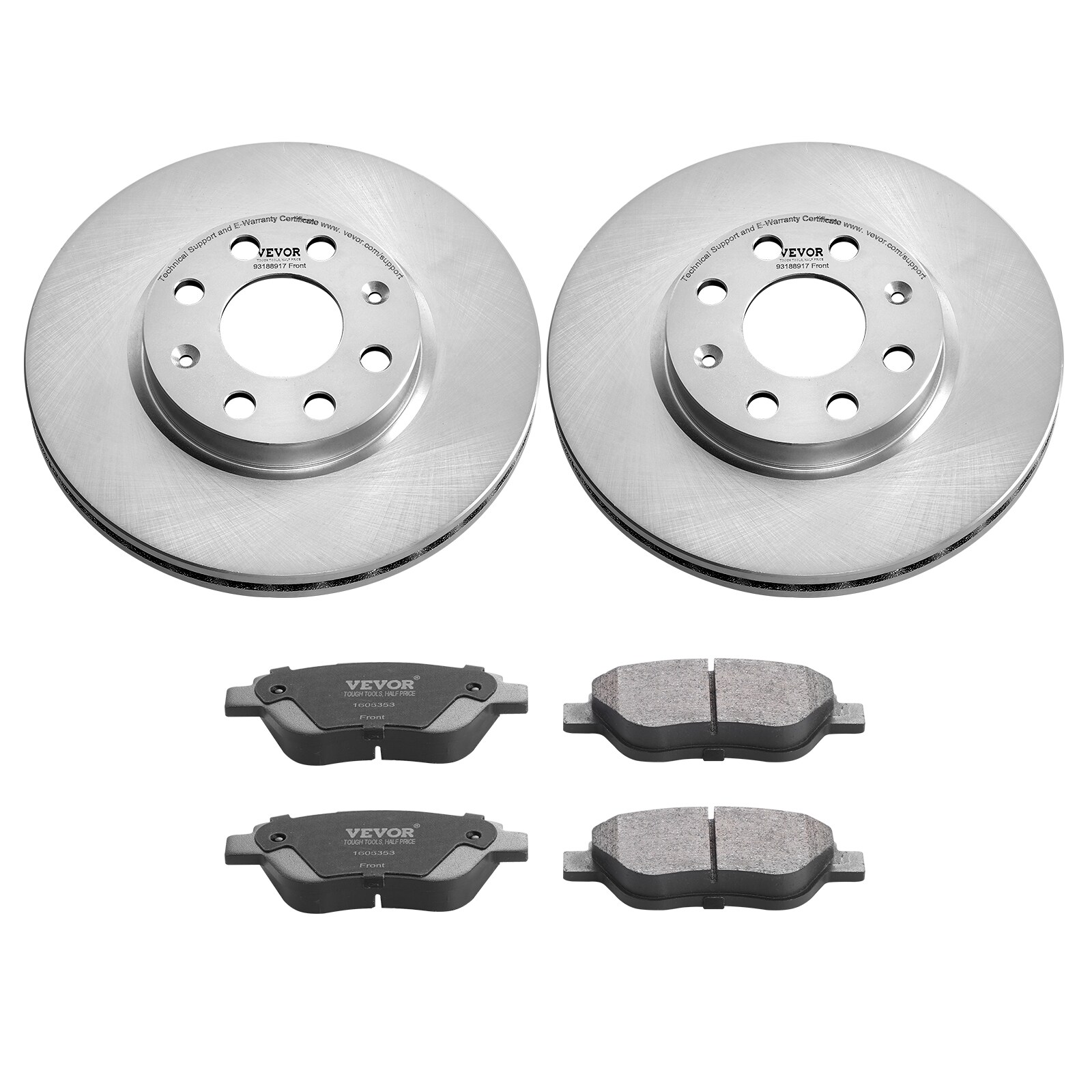 Kit de Frenos Delanteros VEVOR para Vauxhall Adam(M13), Corsa D (S07), Corsa D Caja/Hatchback (S07), Juego de Reemplazo de Rotores de Freno y Pastillas de Cerámica, Rotores Delanteros de 257mm QCCCPTZTYVAU7K80QV0.
