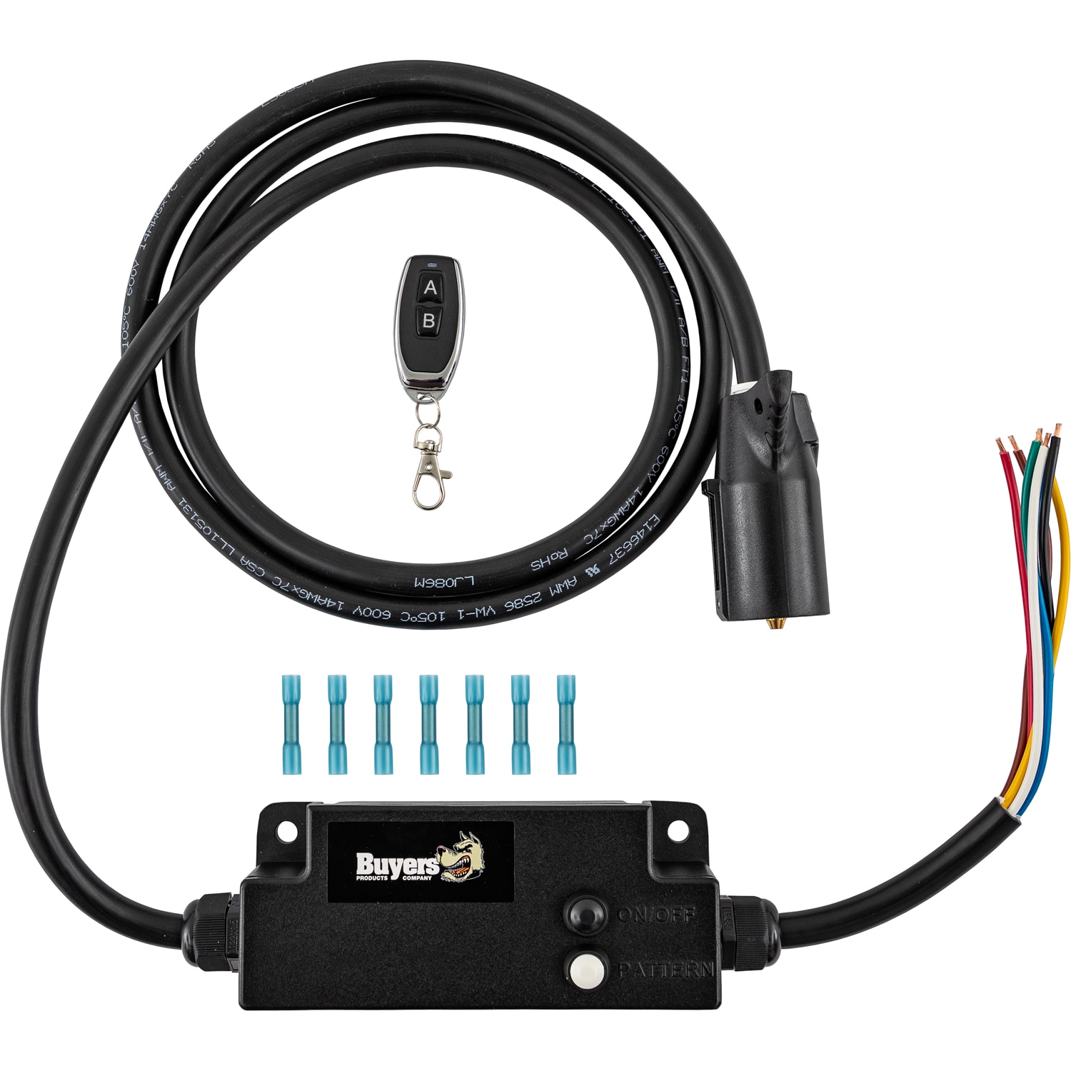 Kit de luces intermitentes para conector de remolque de 7 vías - Montaje permanente en remolque TC8894 de Buyers Products.