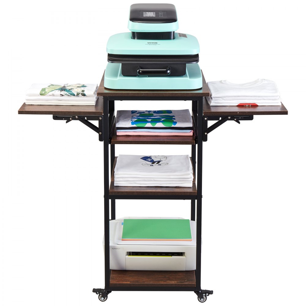 VEVOR Heat Press Table with Charging Station 4 Tier Movable Heat Press Stand - RYJGZTZS4CDGNY1DVV1