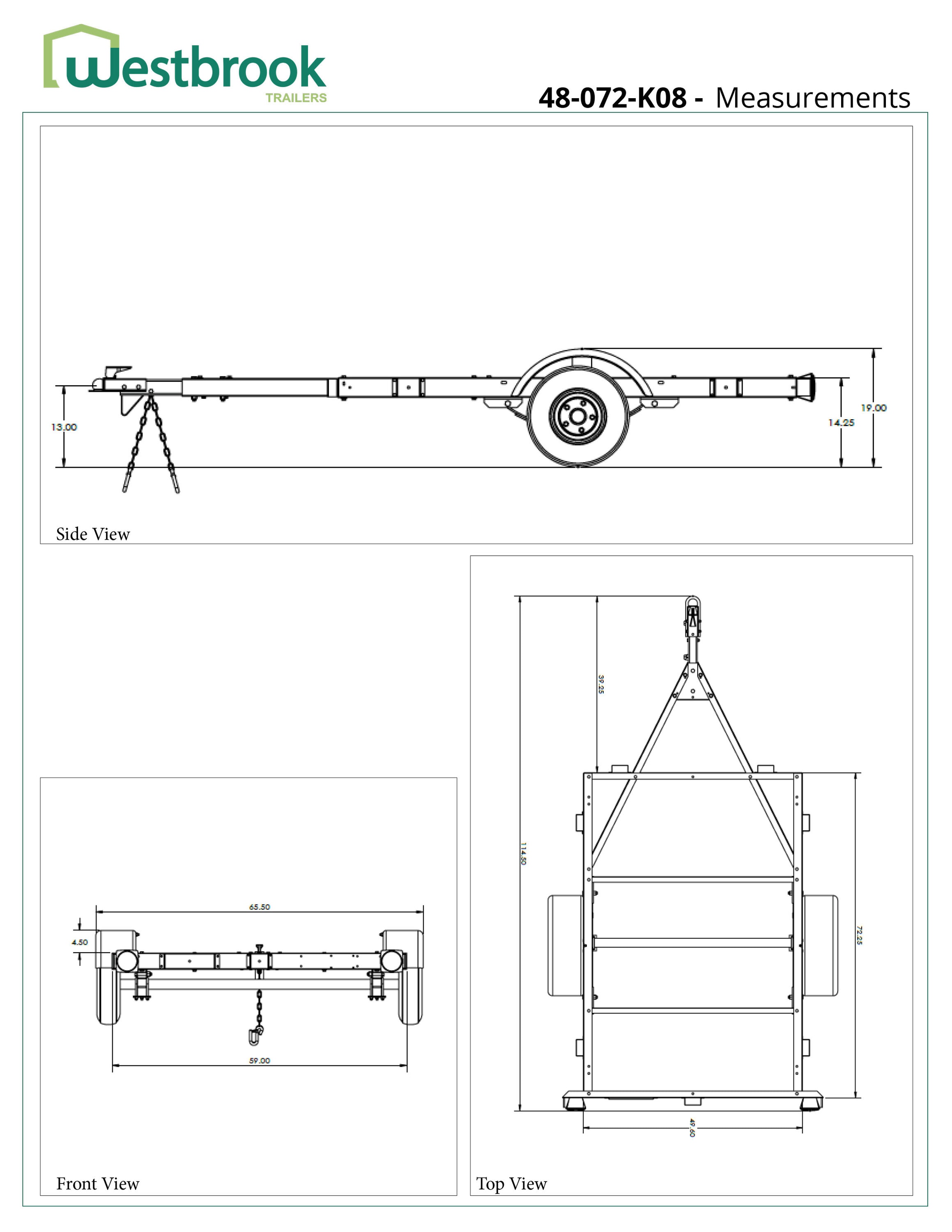 Remolque utilitario de acero de 4 pies x 6 pies Stirling (capacidad de 800 lb) 504077