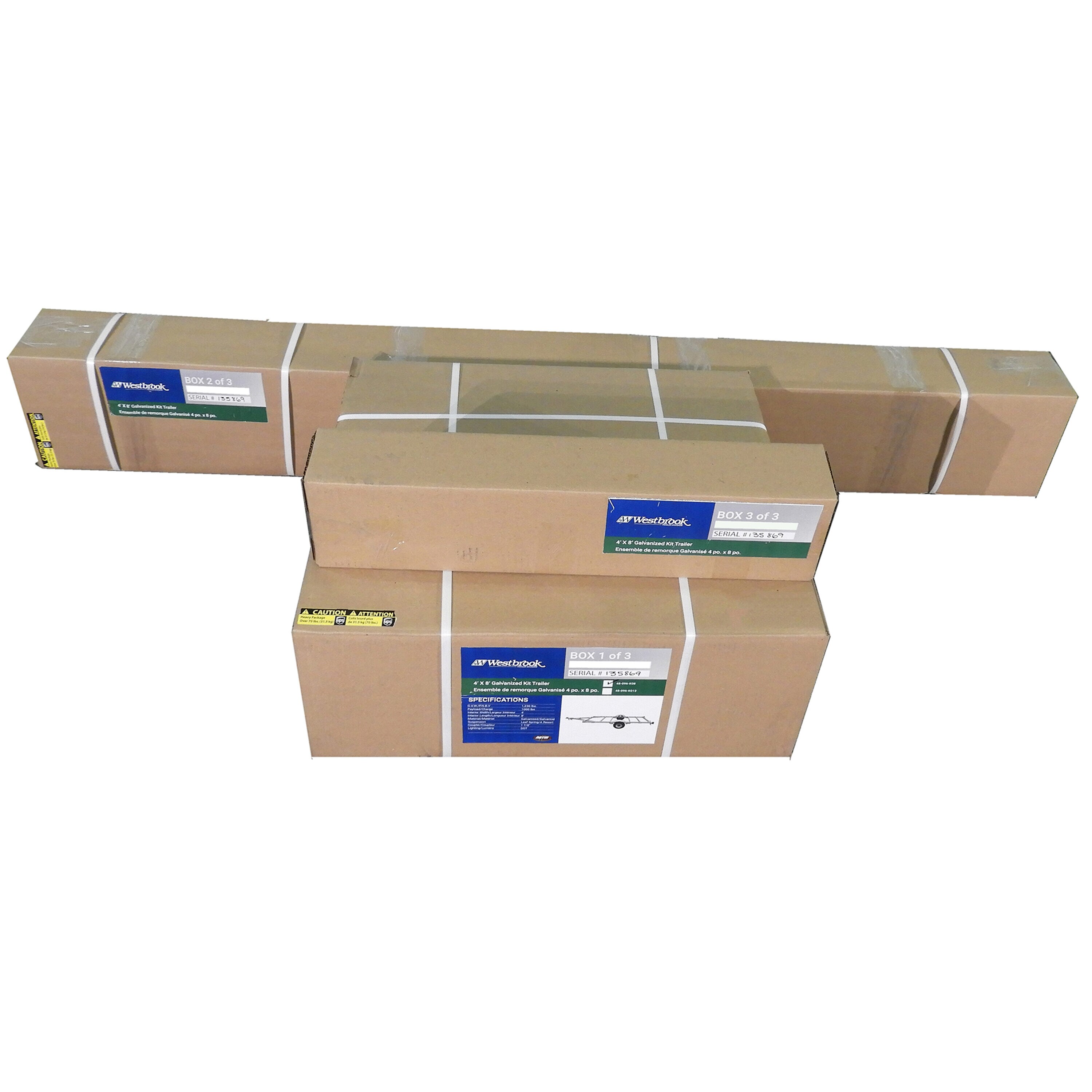 Remolque utilitario de acero Stirling de 4.0 pies x 8 pies (capacidad de 1000.0 libras) 504078