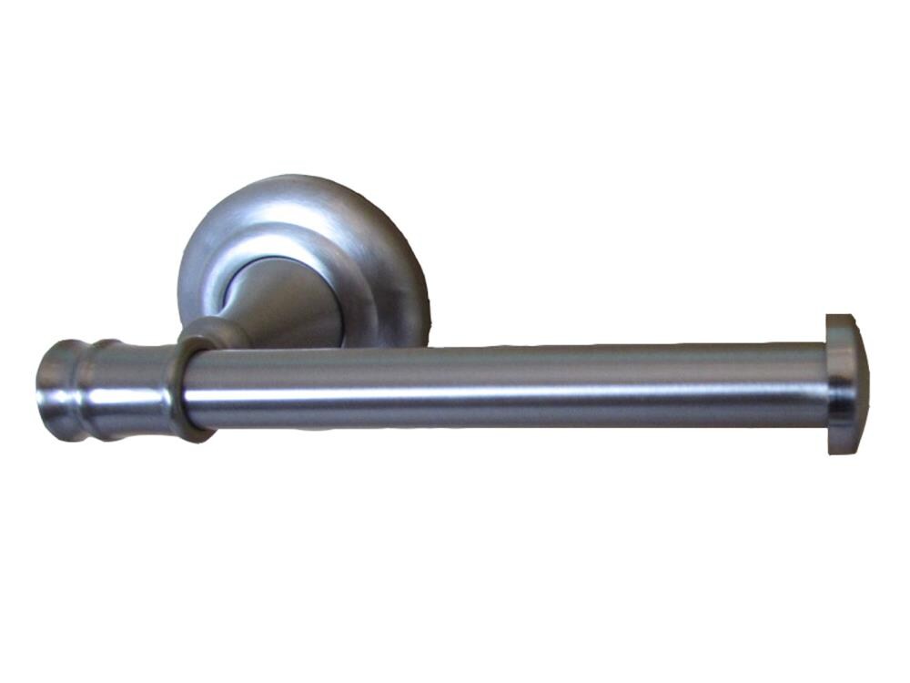 Juego de accesorios decorativos para baño en níquel satinado Edgerton de 3 piezas: barra de toallas, portarrollos y argolla para toallas - Incluye BA3802-3SET-SN