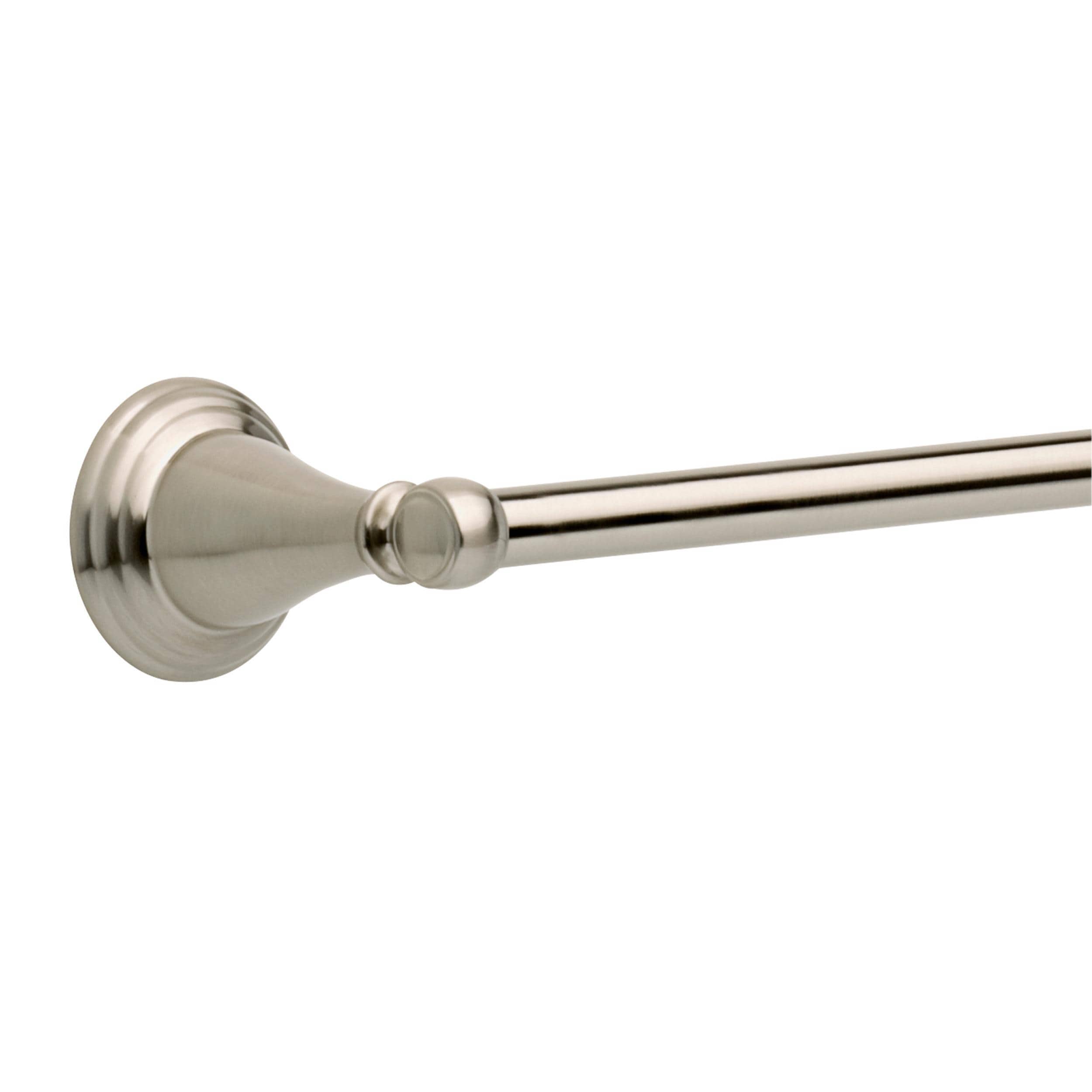 Set de accesorios decorativos para baño en níquel cepillado de 3 piezas Windemere: barra de toallas, portarrollos y argolla para toallas. Incluye WIN63VK-BN.