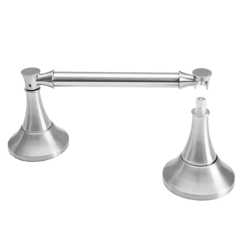 Juego de accesorios de baño decorativos en cromo ARISTA 3 piezas Arlington - Barra de toalla, porta papel de baño, argolla para toalla incluidos BA2701-3SET-CH