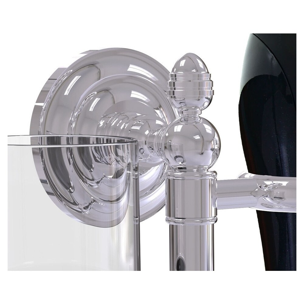 Juego de accesorios decorativos para baño de cromo pulido Que New de 2 piezas de Allied Brass, incluye barra de toalla