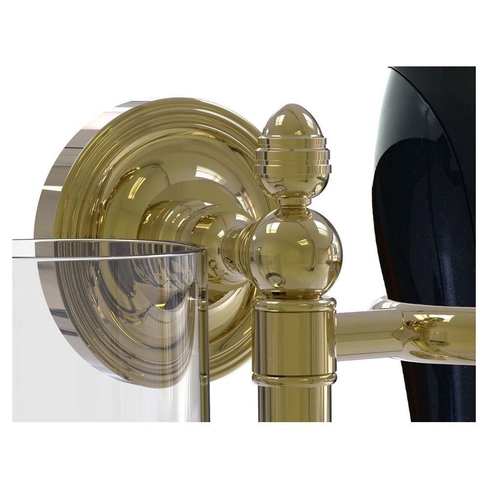 Juego de accesorios decorativos de baño de latón sin barnizar Prestige Regal de Allied Brass de 2 piezas, incluye barra para toallas PR-GTBD-1-UNL.