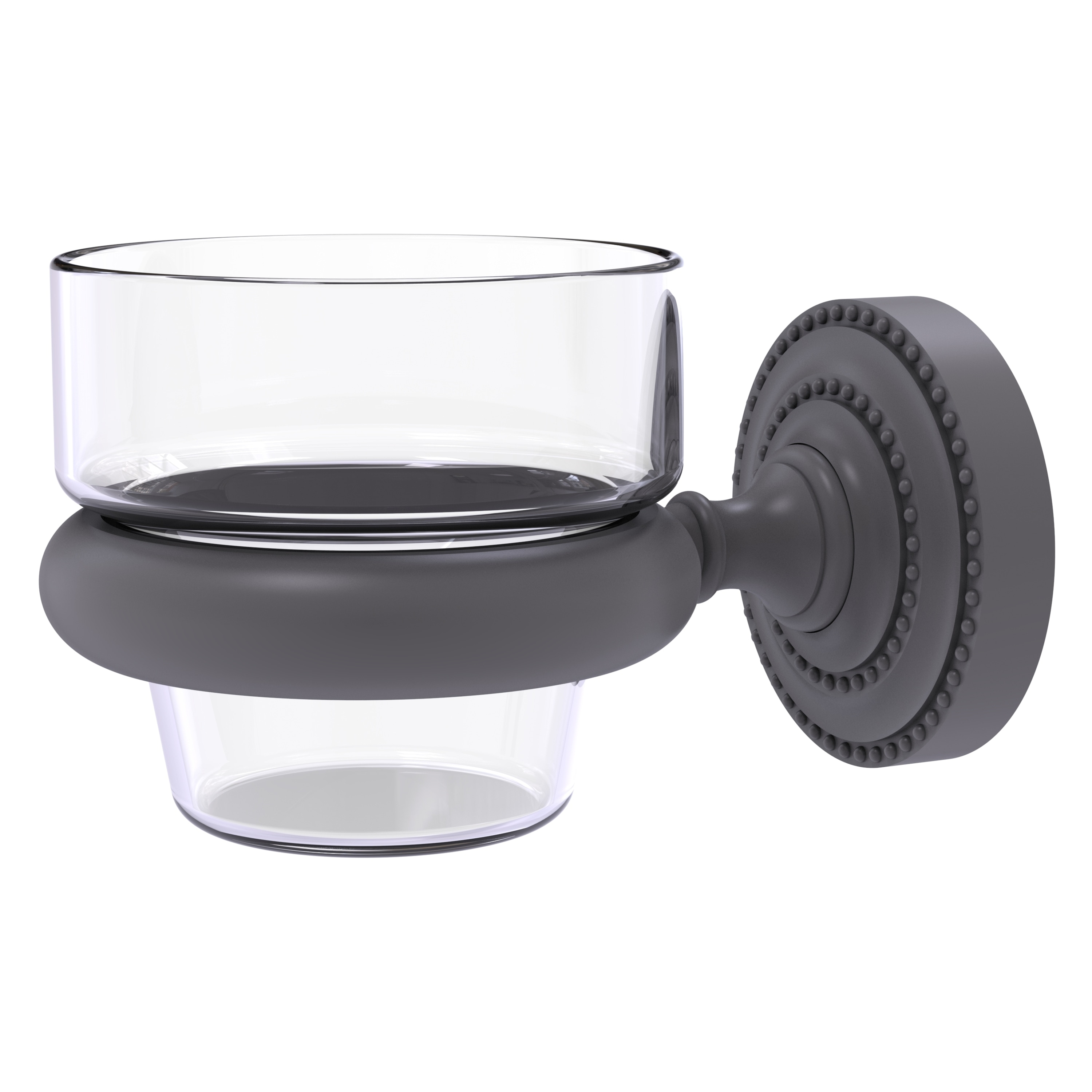 Set de accesorios de baño decorativos en gris mate de Allied Brass con 2 piezas, incluye el modelo Dottingham DT-64-GYM.