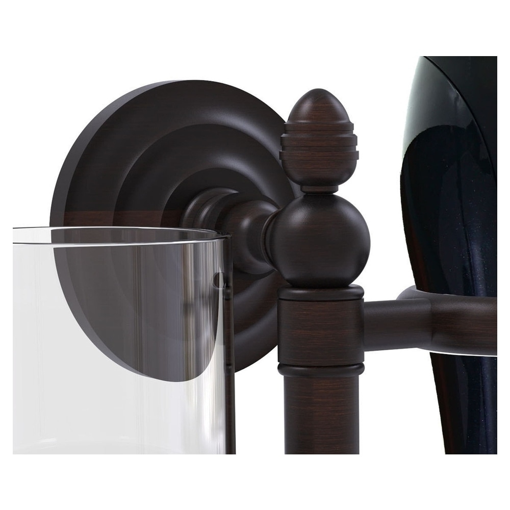 Juego de accesorios de baño decorativos de bronce veneciano Que New de 2 piezas de Allied Brass, incluye barra de toalla QN-GTBD-1-VB