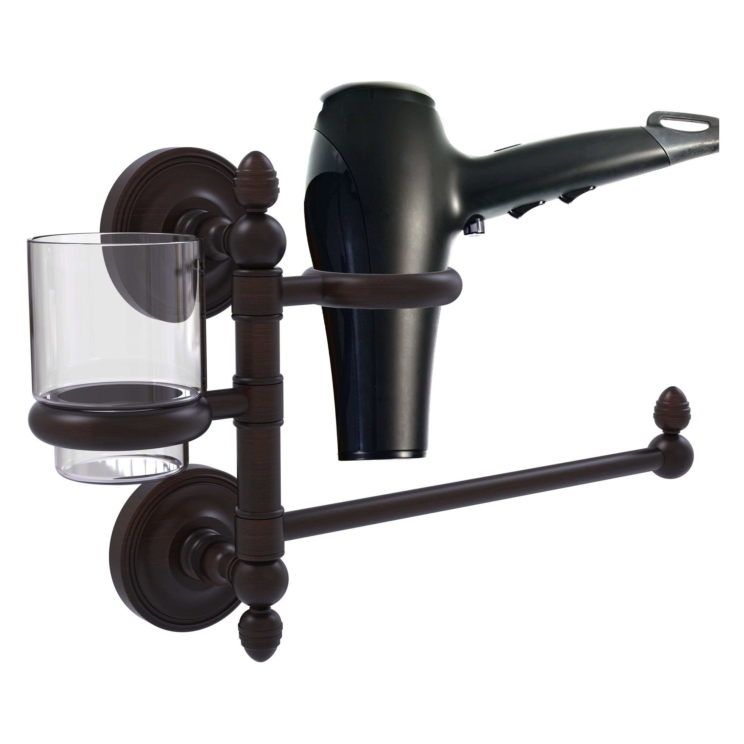 Juego de Accesorios Decorativos para Baño de Bronce Veneciano de 2 Piezas Prestige Regal de Allied Brass, incluye Barra de Toallas