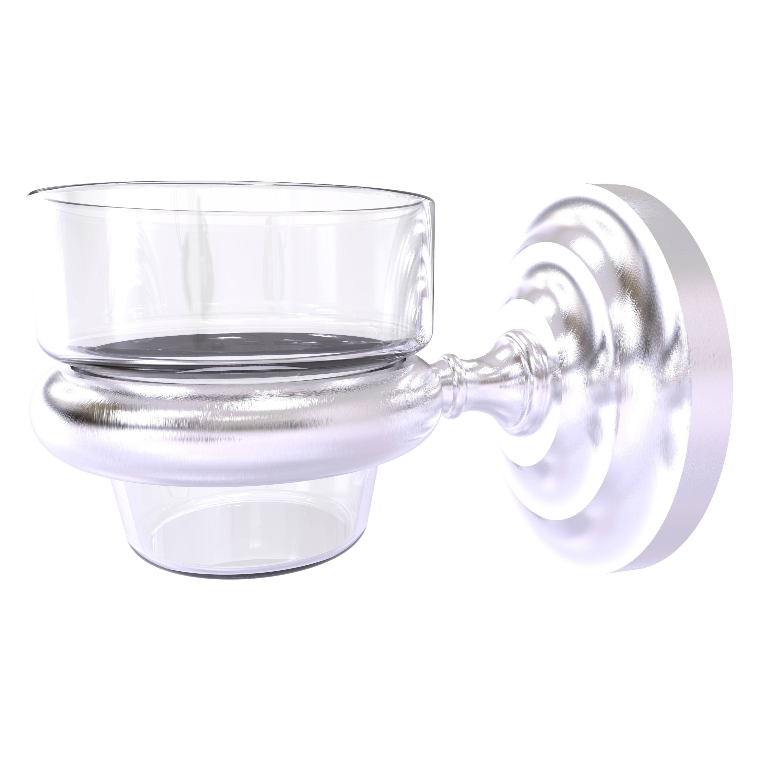 Juego de accesorios decorativos para baño de dos piezas Prestige Que New en cromo satinado de Allied Brass incluido PQN-64-SCH.