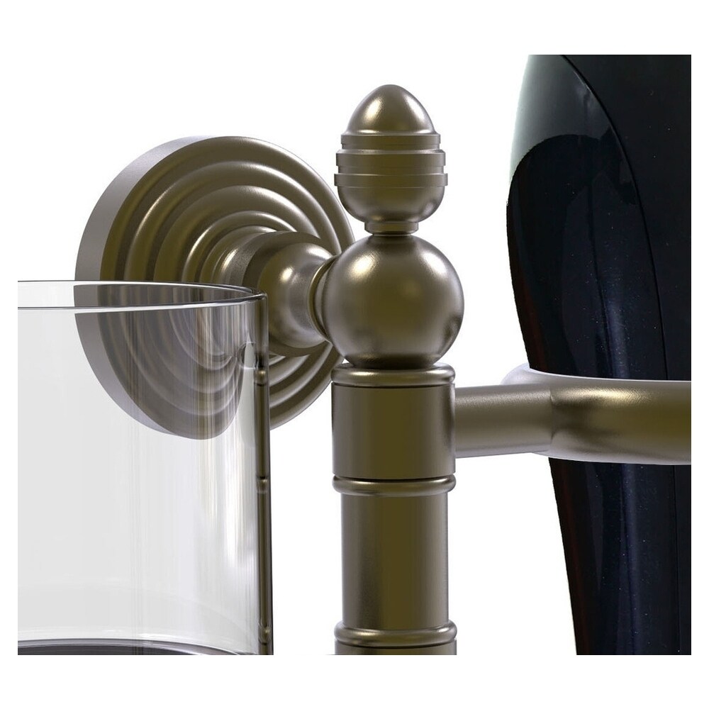 Set de accesorios decorativos para baño de latón antiguo de Waverly Place de 2 piezas Allied Brass, incluye barra de toalla.