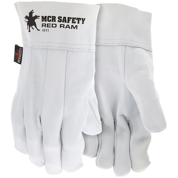 Guantes de seguridad Mcr, Grano de Cabra, Punta Clute MigTig, XL, Paquete de 12 - 4913