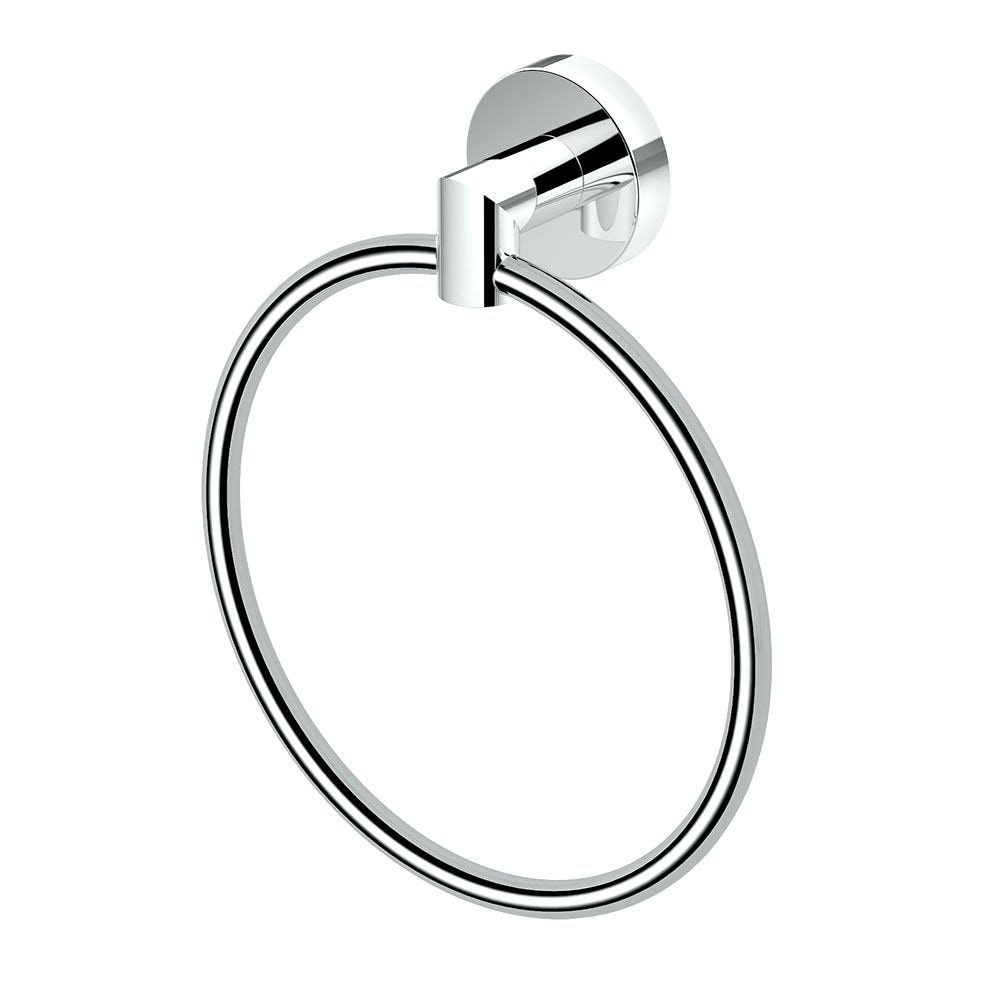Juego de Accesorios de Baño Decorativos Cromados con Estilo Glam de 4 Piezas Gatco - Barra para Toallas, Porta Papel Higiénico, Argolla para Toallas, Gancho para Batas Incluidos KA-GLA-4-PC