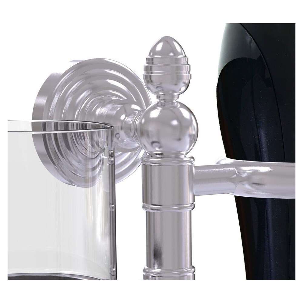 Juego de accesorios decorativos para baño de 2 piezas en cromo satinado, incluye barra de toalla Waverly Place de Allied Brass.