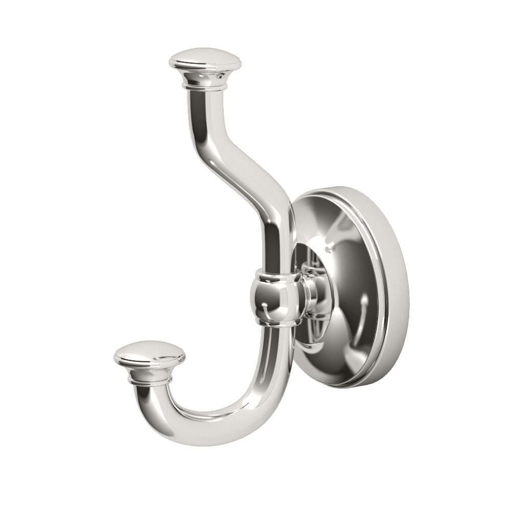 Juego de 4 Piezas de Accesorios de Baño en Níquel Pulido estilo Taberna Gatco: Barra para Toallas, Porta Papel de Baño, Argolla para Toallas y Gancho para Batas incluidos.