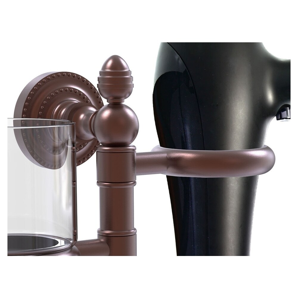 Conjunto de accesorios decorativos para baño en cobre antiguo de dos piezas de Allied Brass - Barra de toallas incluida, modelo DT-GTBD-1-CA