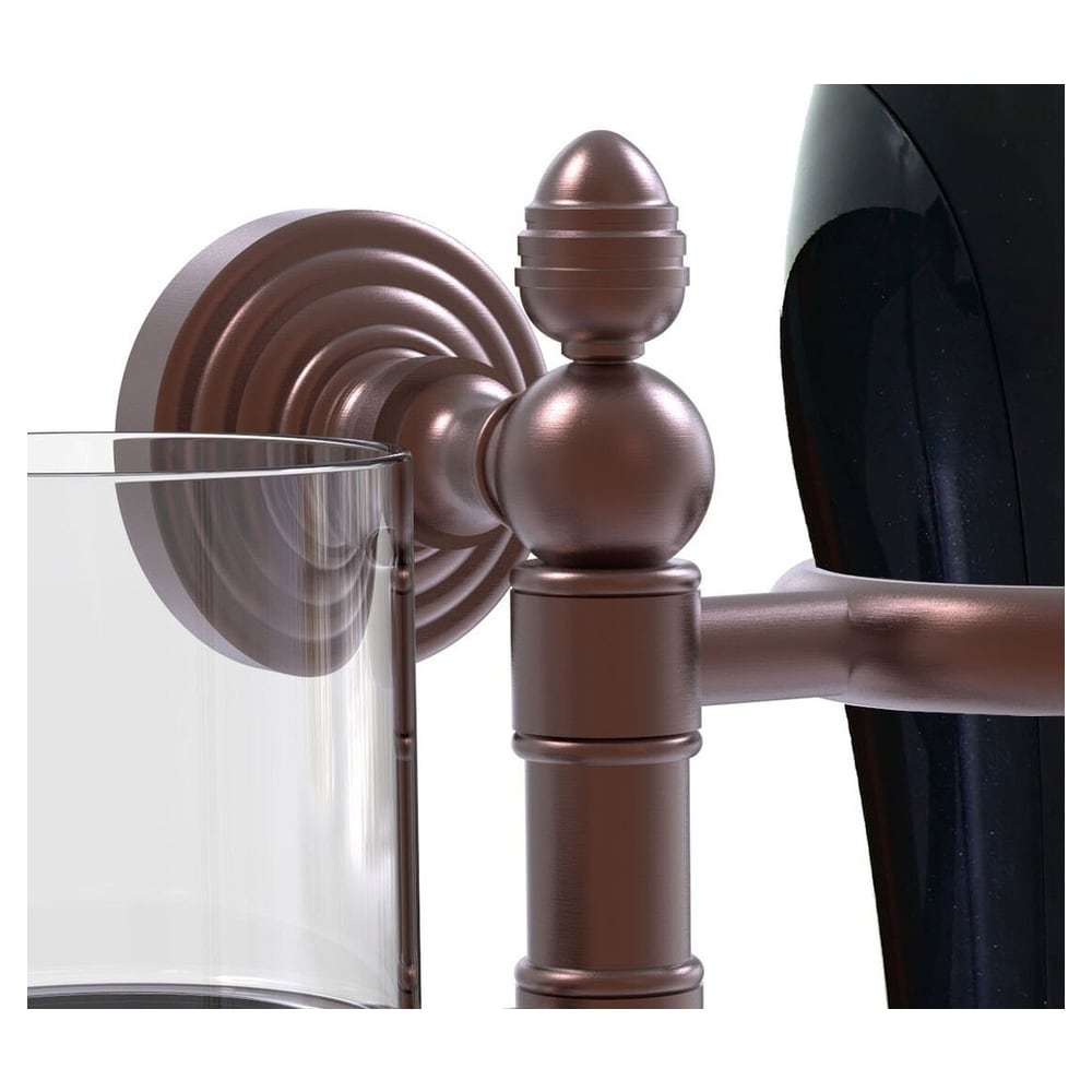 Juego de accesorios decorativos para baño en cobre antiguo de 2 piezas de Waverly Place de Allied Brass, incluye barra para toallas.
