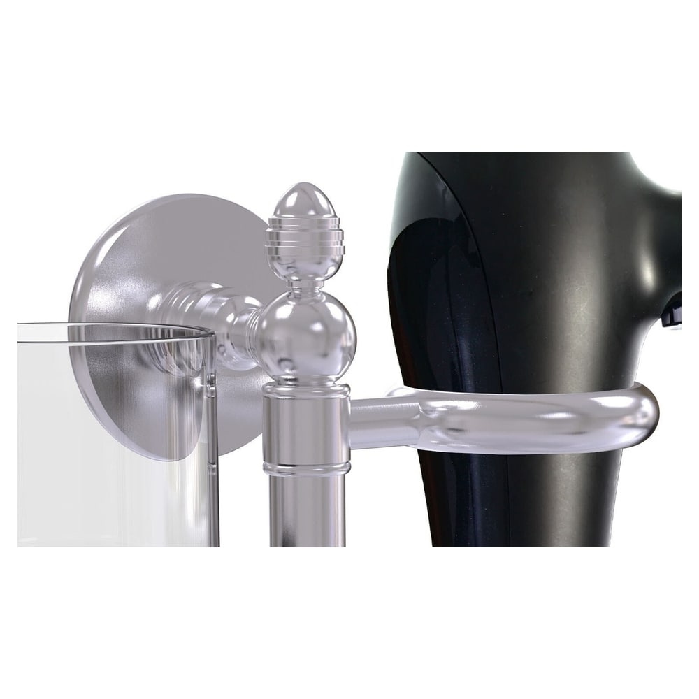 Juego de accesorios de baño decorativos de 2 piezas en cromo satinado de la línea Prestige Skyline de Allied Brass, incluye barra de toalla