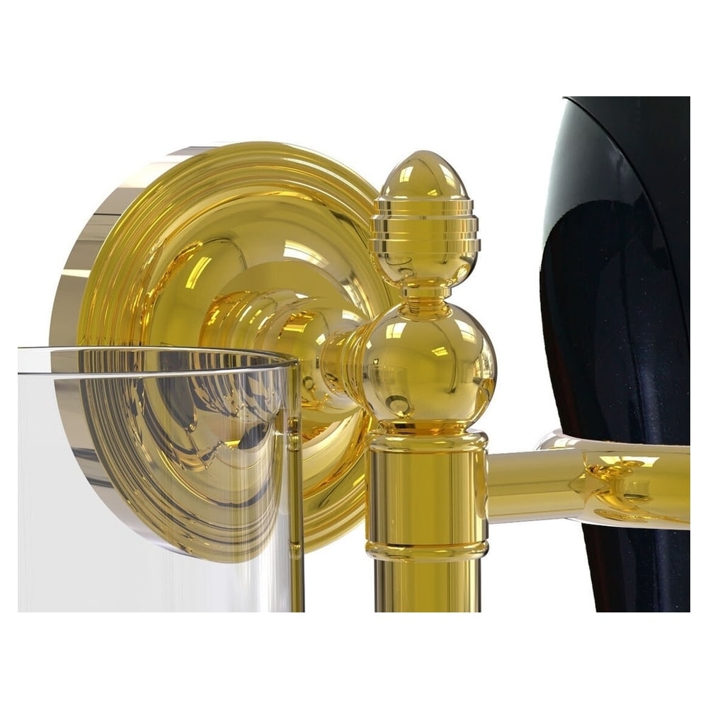 Juego de accesorios decorativos para baño de latón pulido Prestige Regal de Allied Brass de 2 piezas - Barra para toallas incluida