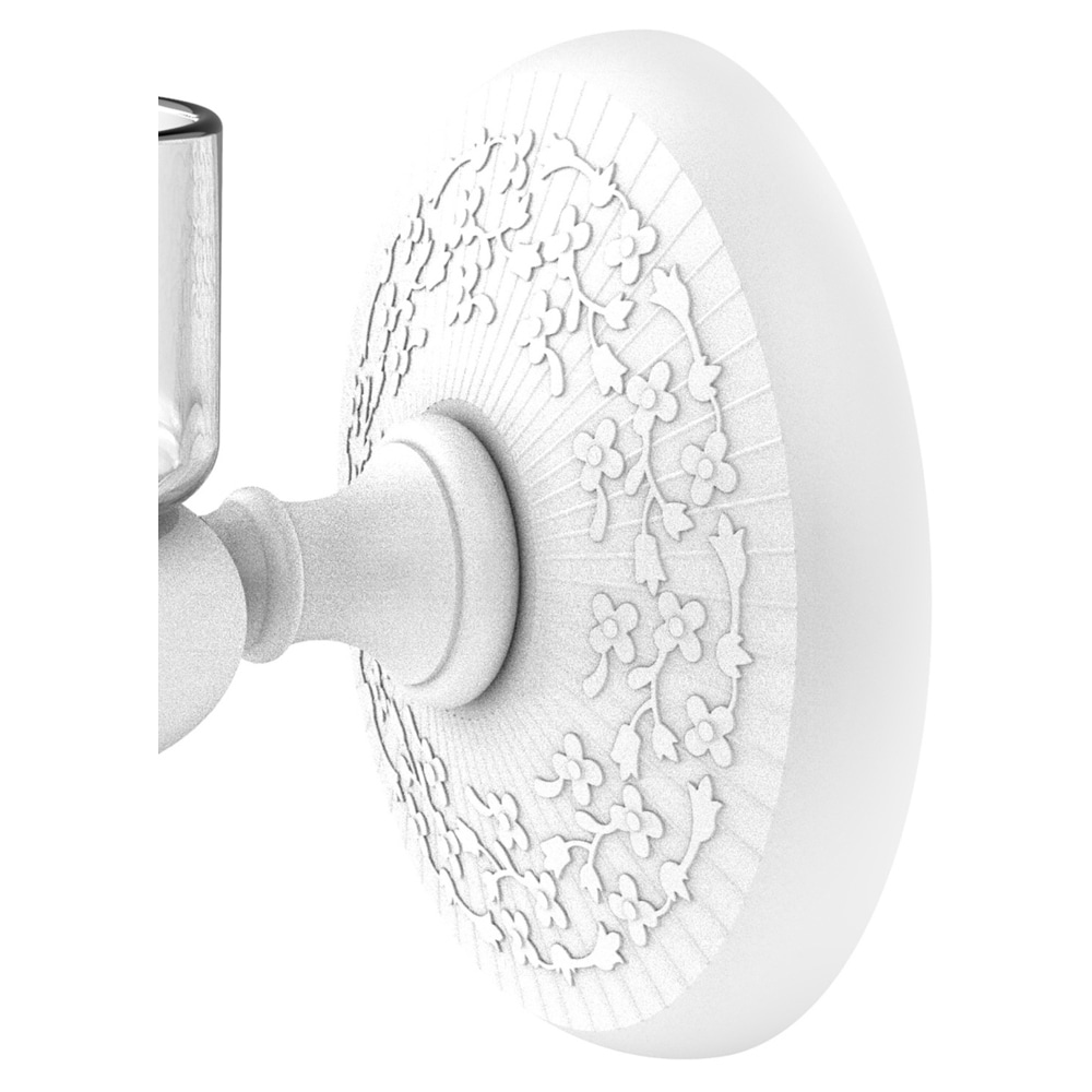 Set de accesorios para baño decorativos en color blanco mate de 2 piezas Monte Carlo. Incluye MC-64-WHM.