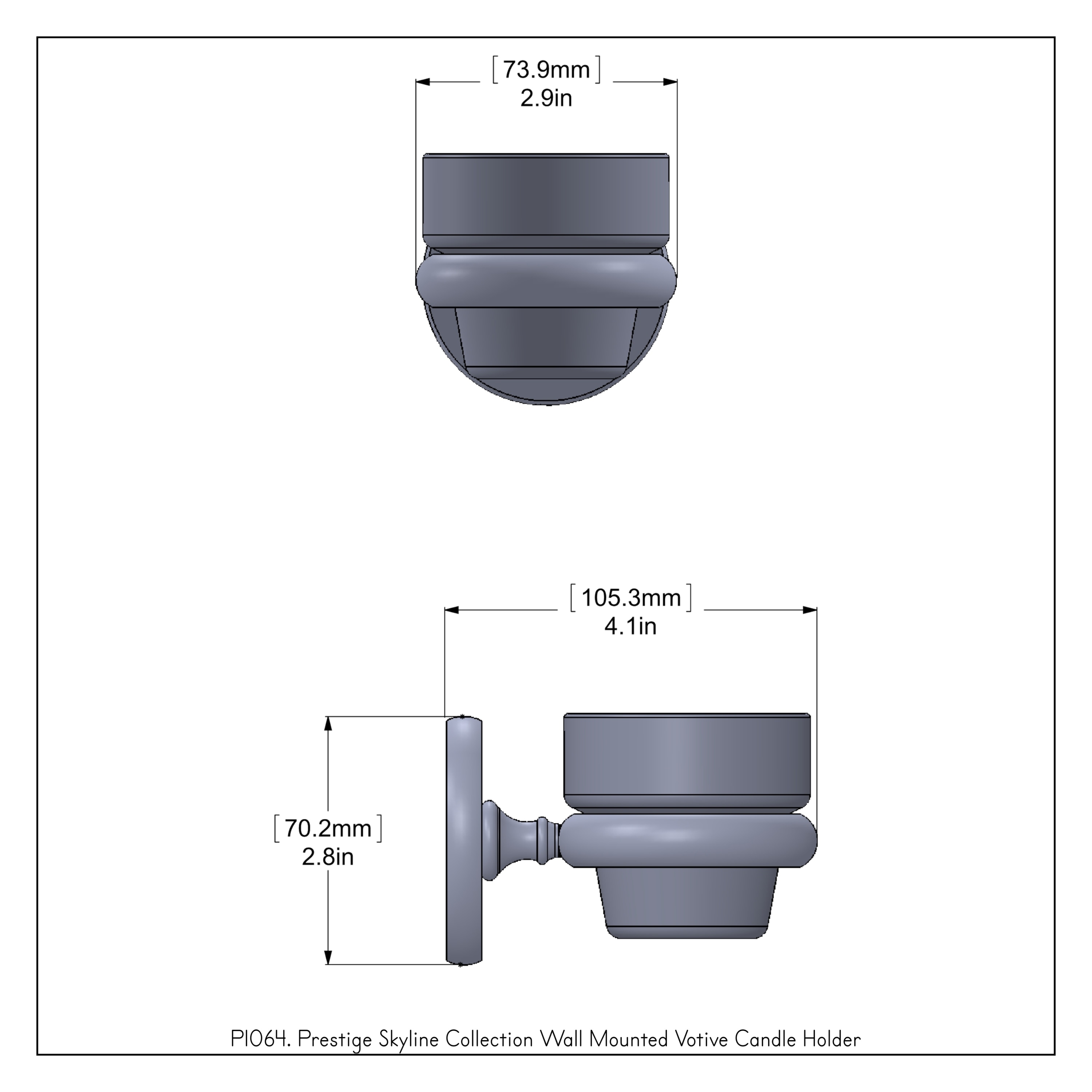 Juego de accesorios decorativos para baño en bronce envejecido Allied Brass Prestige Skyline incluido P1064-ORB