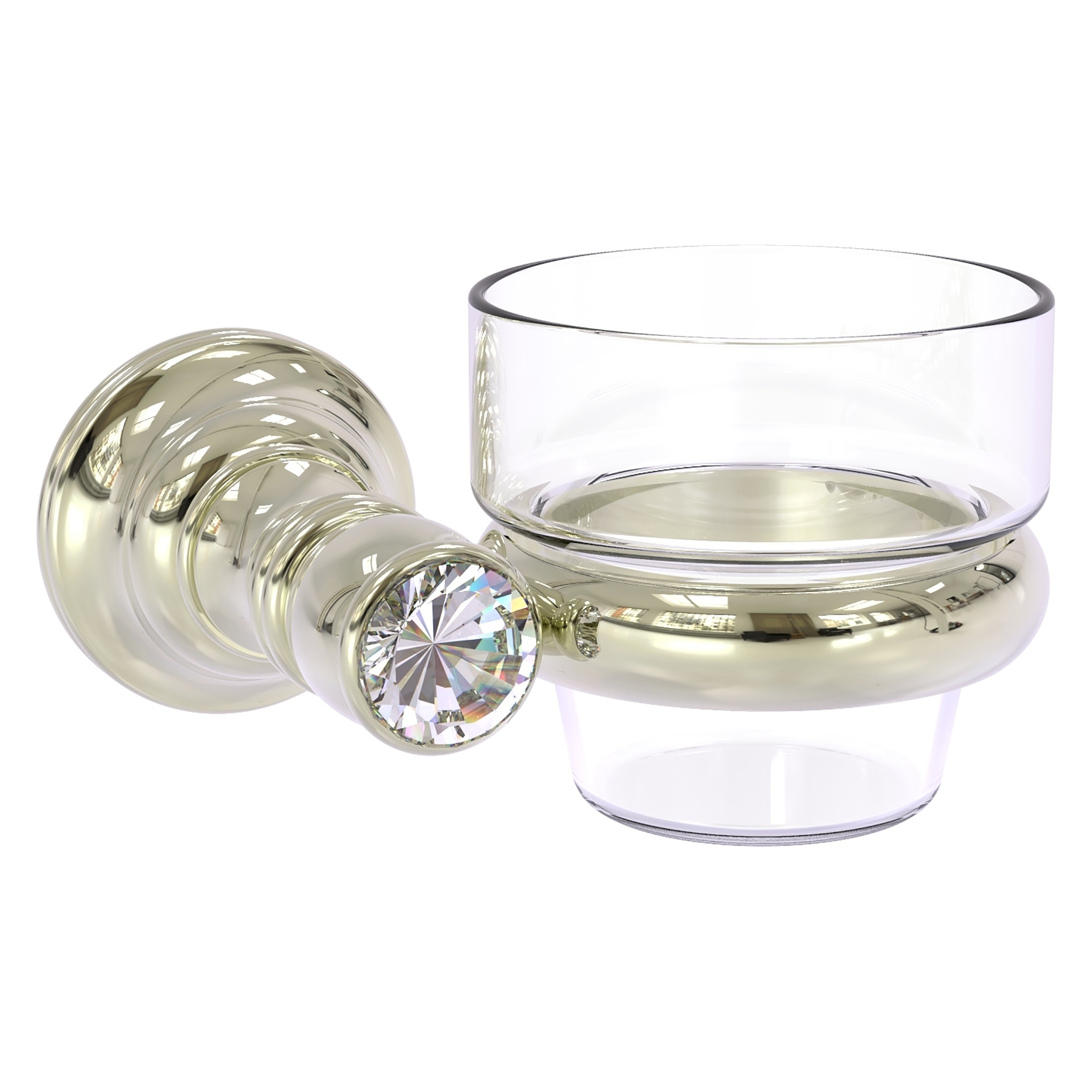 Juego de Accesorios de Baño Decorativos de Níquel Pulido con Cristales Carolina de 2 Piezas de Allied Brass Incluido CC-64-PNI