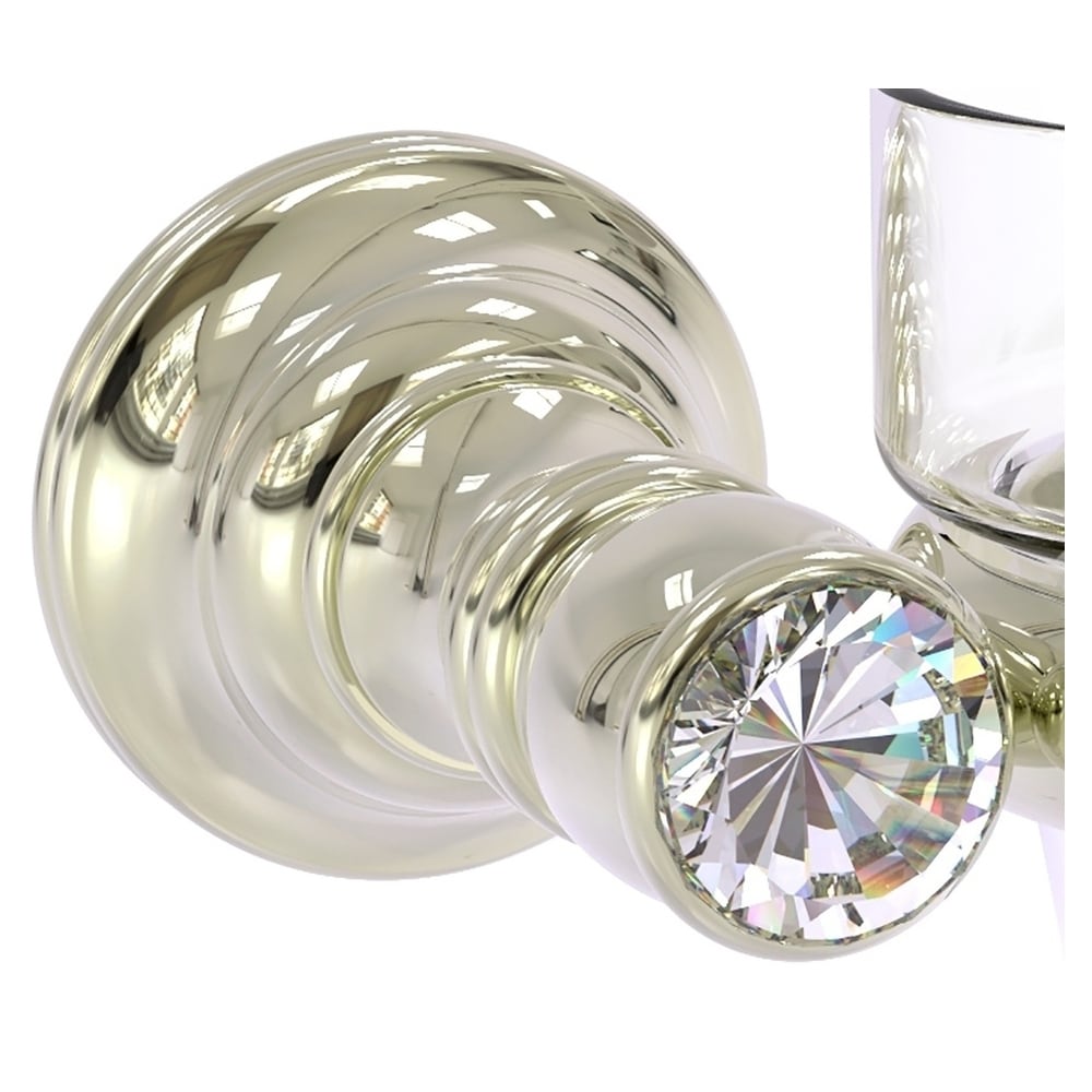 Juego de Accesorios de Baño Decorativos de Níquel Pulido con Cristales Carolina de 2 Piezas de Allied Brass Incluido CC-64-PNI