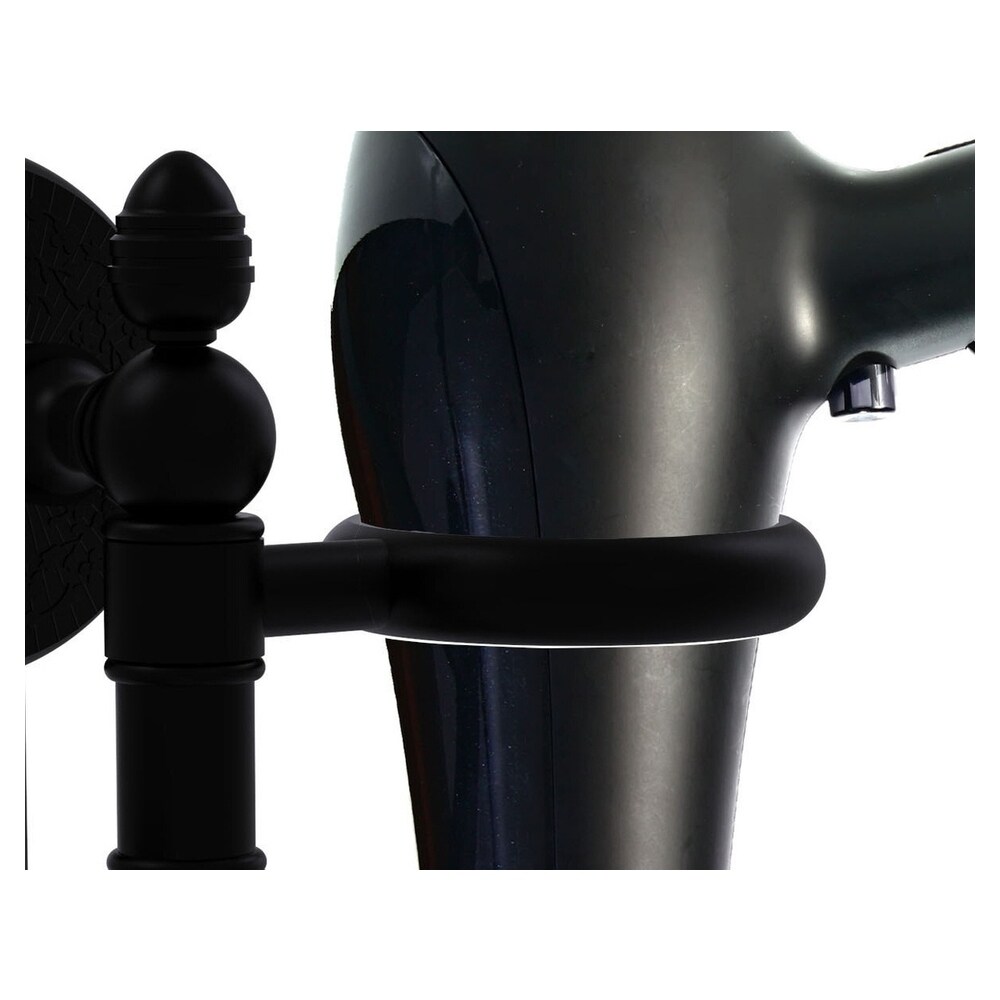 Set de accesorios de baño decorativos Monte Carlo en color negro mate de 2 piezas de latón forjado - Barra de toallas incluida