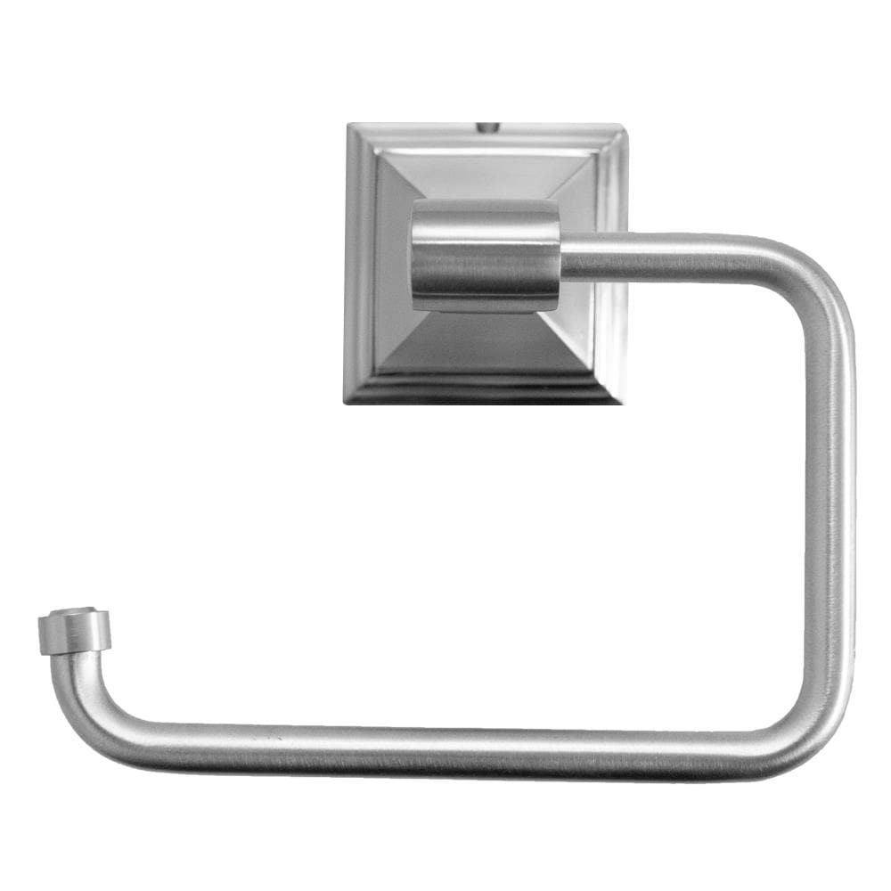 Juego de accesorios para baño ARISTA de 3 piezas en níquel satinado - Barra de toalla, portarrollos de papel higiénico, argolla para toallaLeonard, incluido BA1702-3PCSET-SN
