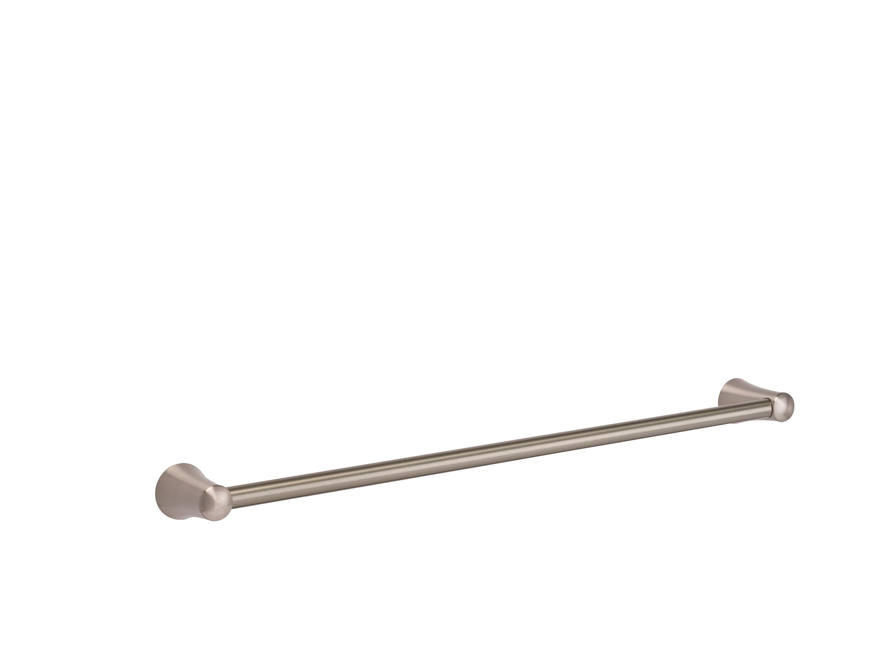 Juego de accesorios decorativos para baño de 3 piezas en satinado - barra para toallas, portarrollos de papel higiénico y anillo para toallas incluidos de Ponte Giulio USA