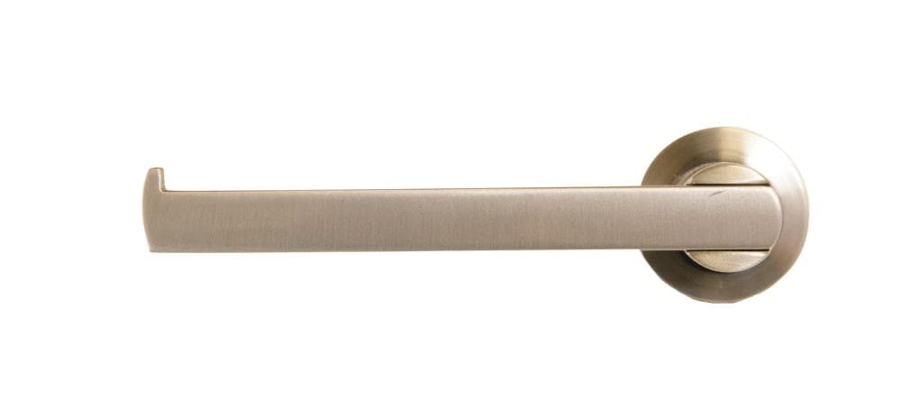 Juego de accesorios de baño decorativos de 4 piezas en níquel satinado Eastport, Incluye barra de toallas, porta papel higiénico, argolla para toallas y gancho para batas