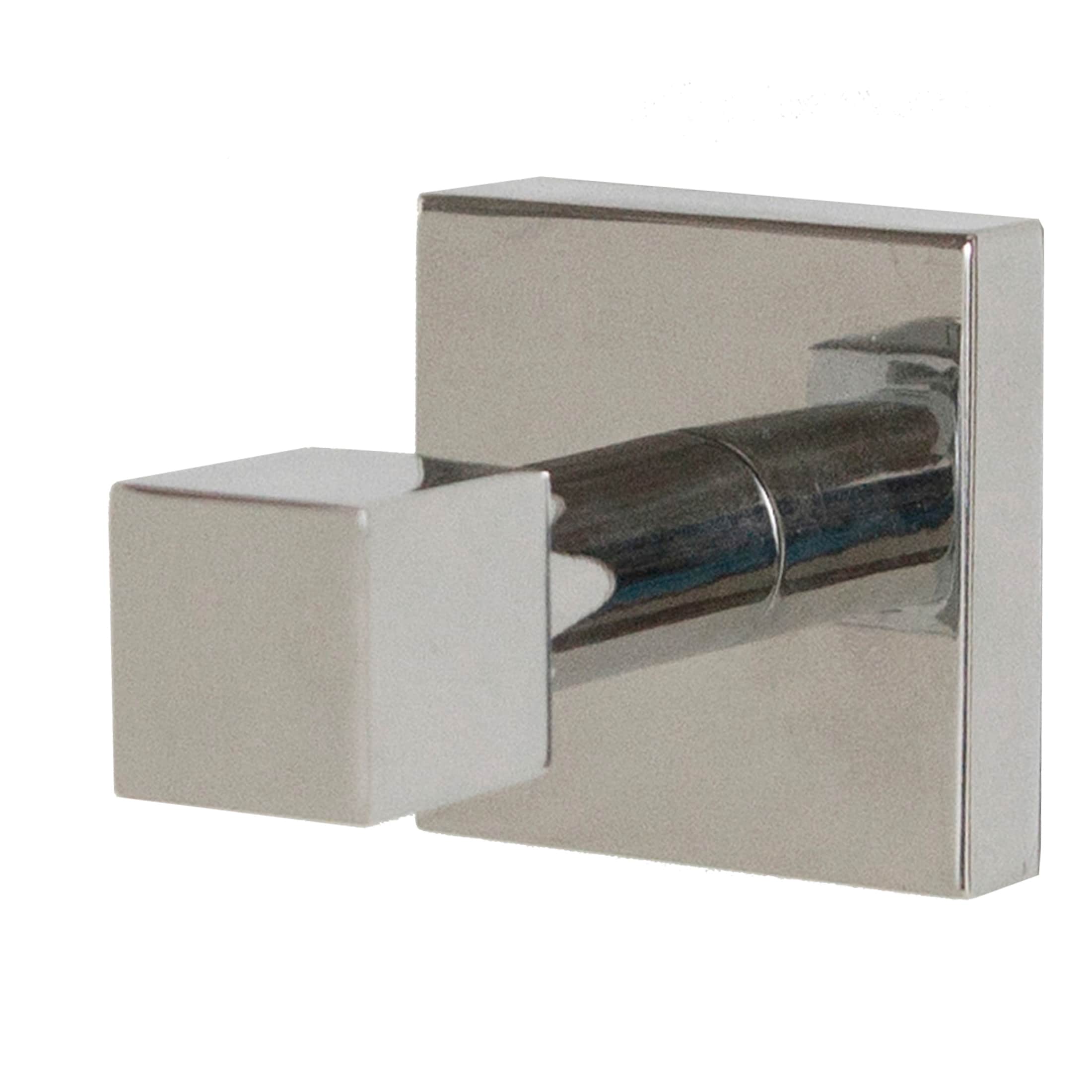 Set de accesorios para baño en cromo pulido de 4 piezas de Design House: Barra para toallas, portarrollos, argolla para toallas y gancho para batas incluidos 188540