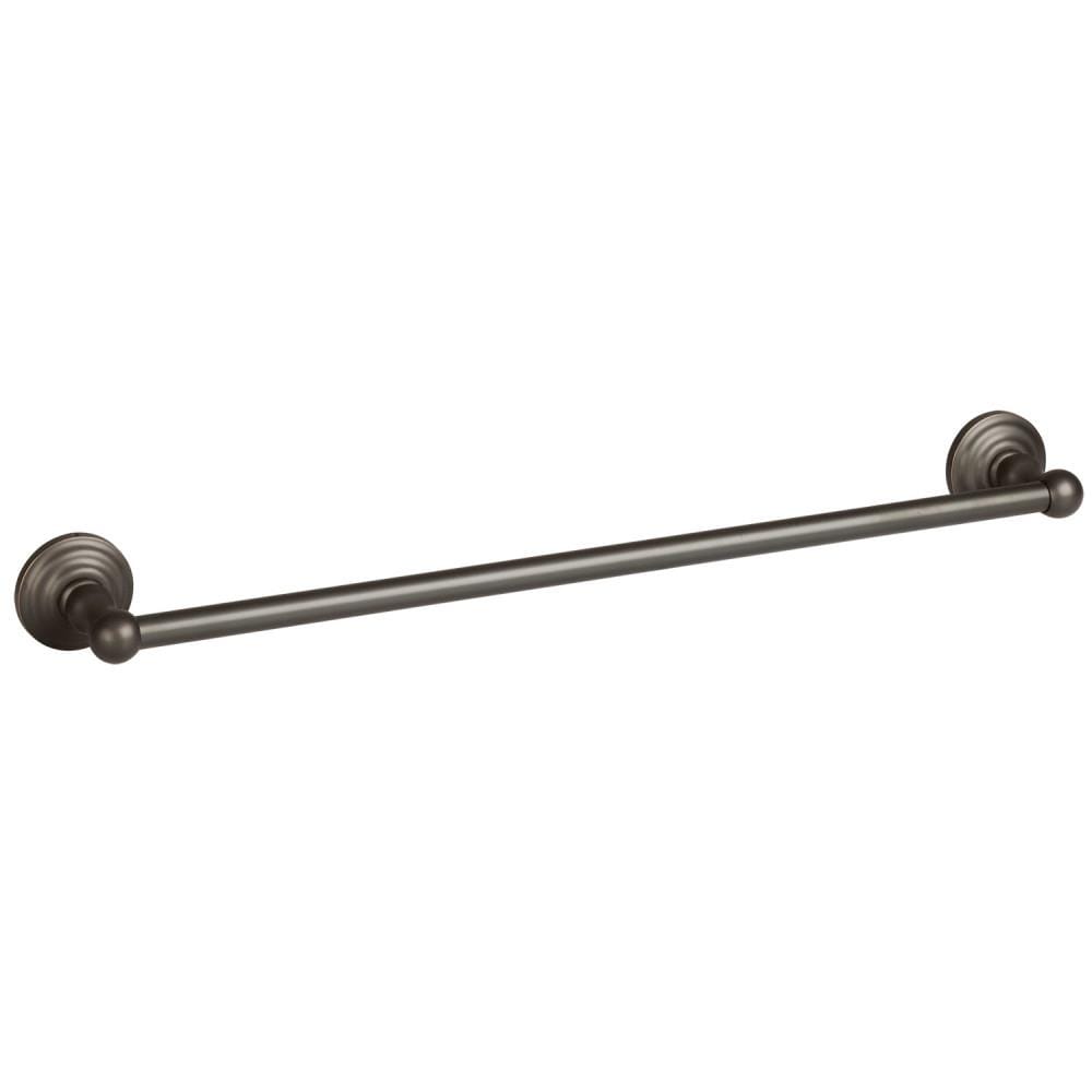 Set de accesorios de baño decorativos Calisto en bronce frotado con aceite de 4 piezas de Design House: Barra de toalla, portarrollos, aro de toalla y gancho para batas incluidos 188649