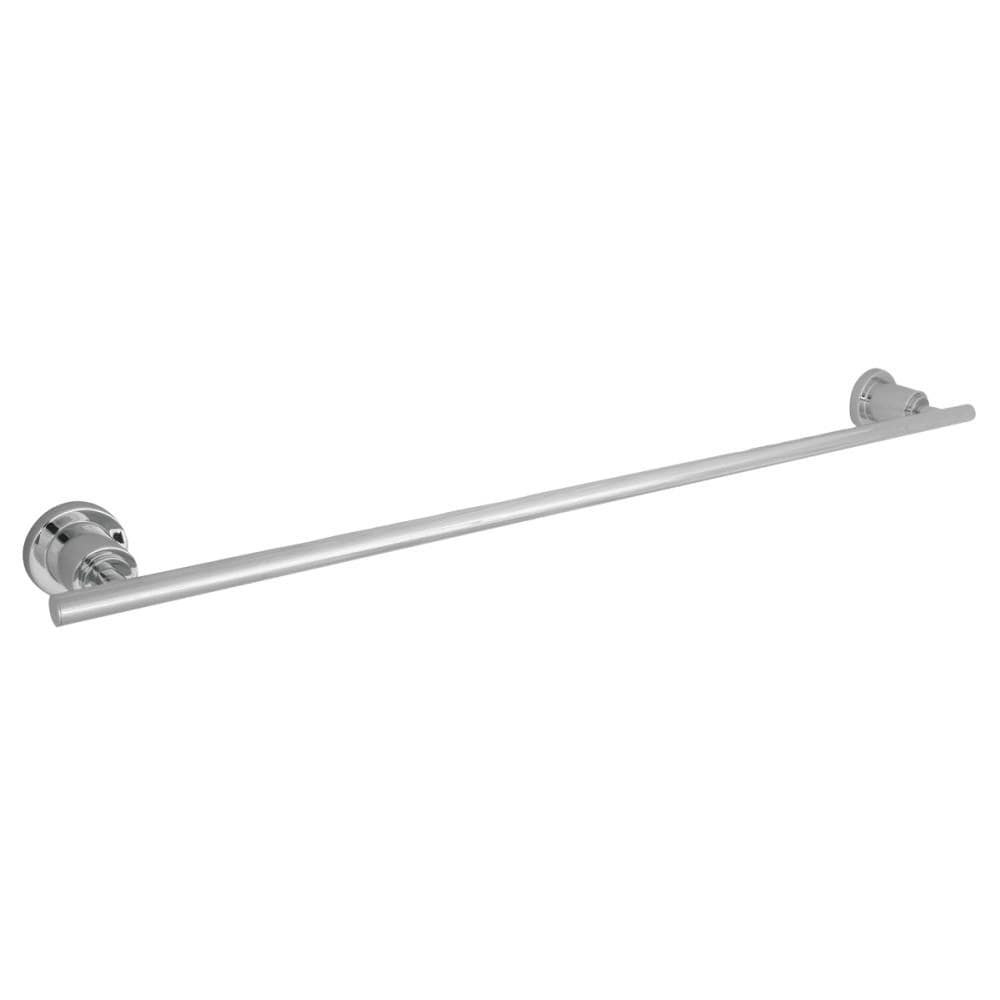 Juego de Accesorios de Baño Decorativos de 4 Piezas en Cromado Pulido Modelo Ginebra, incluye Barra de Toallas, Portarrollos, Argolla para Toallas y Gancho para Batas
