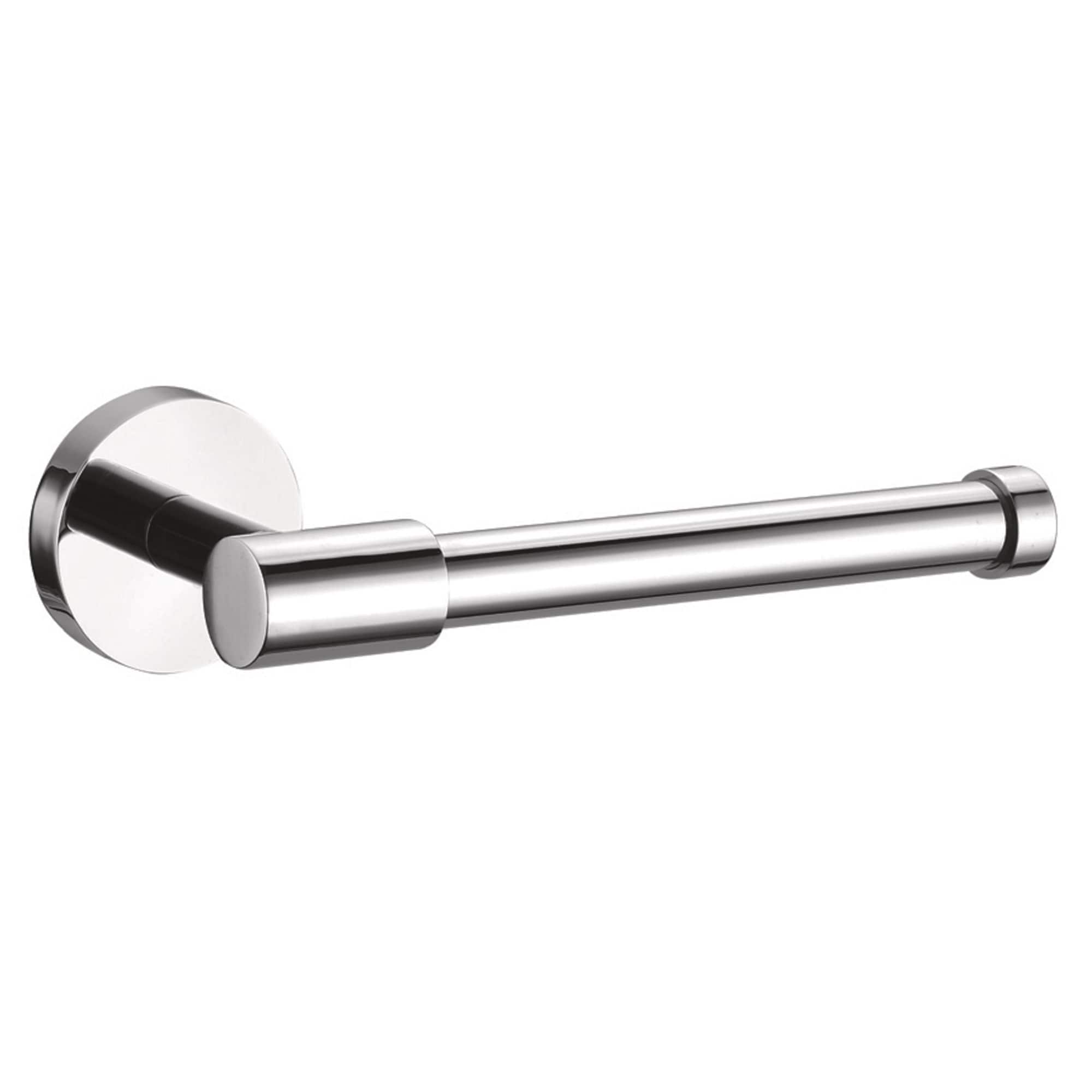 Juego de accesorios de baño decorativos de 4 piezas en cromo pulido para baño Graz de Design House - Incluye barra de toallas, portarrollos, argolla de toalla y gancho para batas